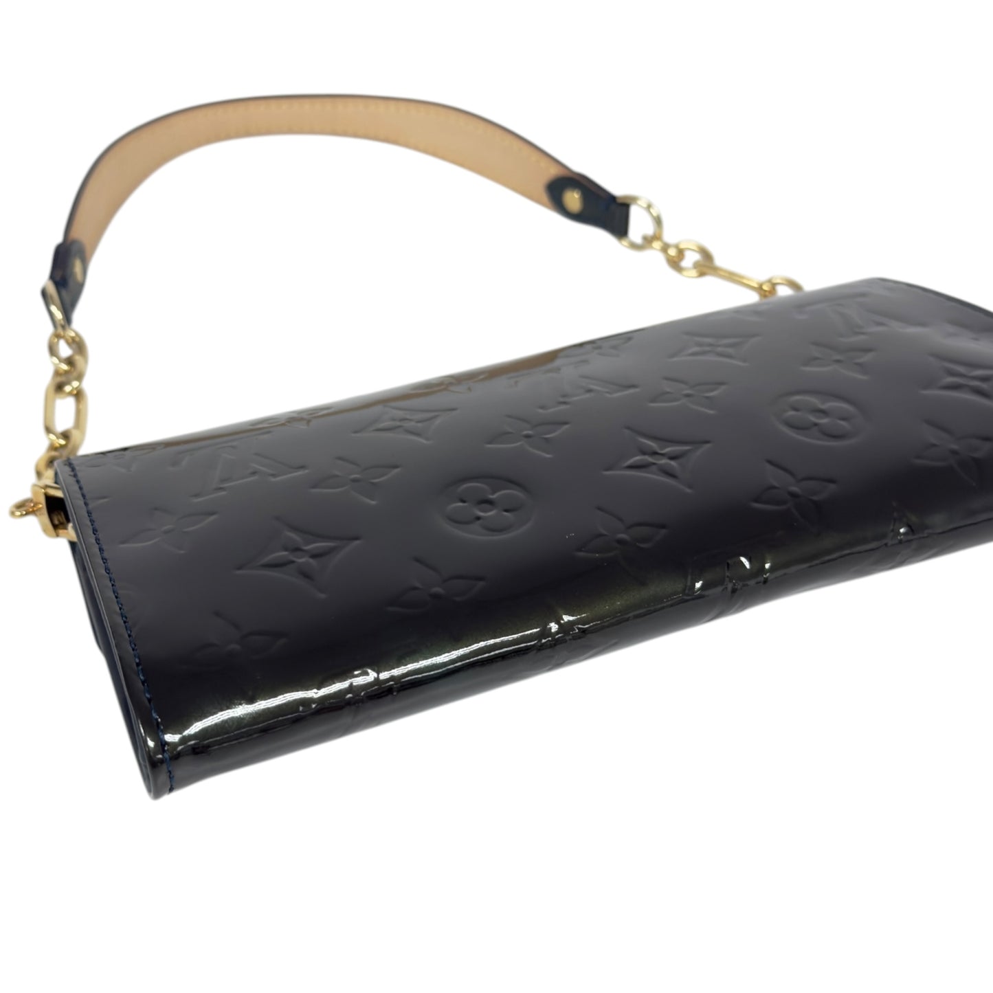 LOUIS VUITTON *自加鏈＞原裝短鏈 ＋ 無品牌鏈帶* Sunset Boulevard 漆皮 肩背包