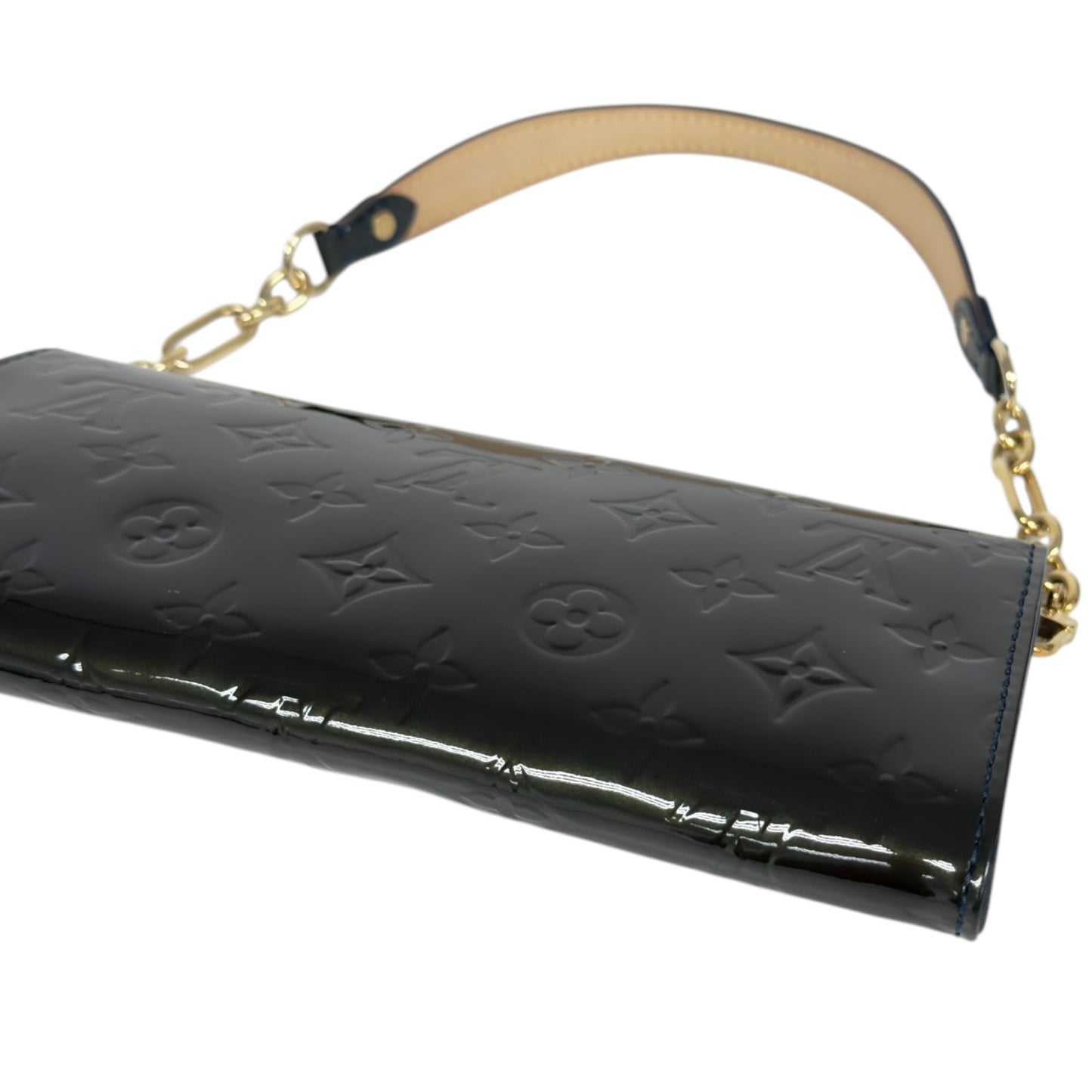 LOUIS VUITTON *自加鏈＞原裝短鏈 ＋ 無品牌鏈帶* Sunset Boulevard 漆皮 肩背包