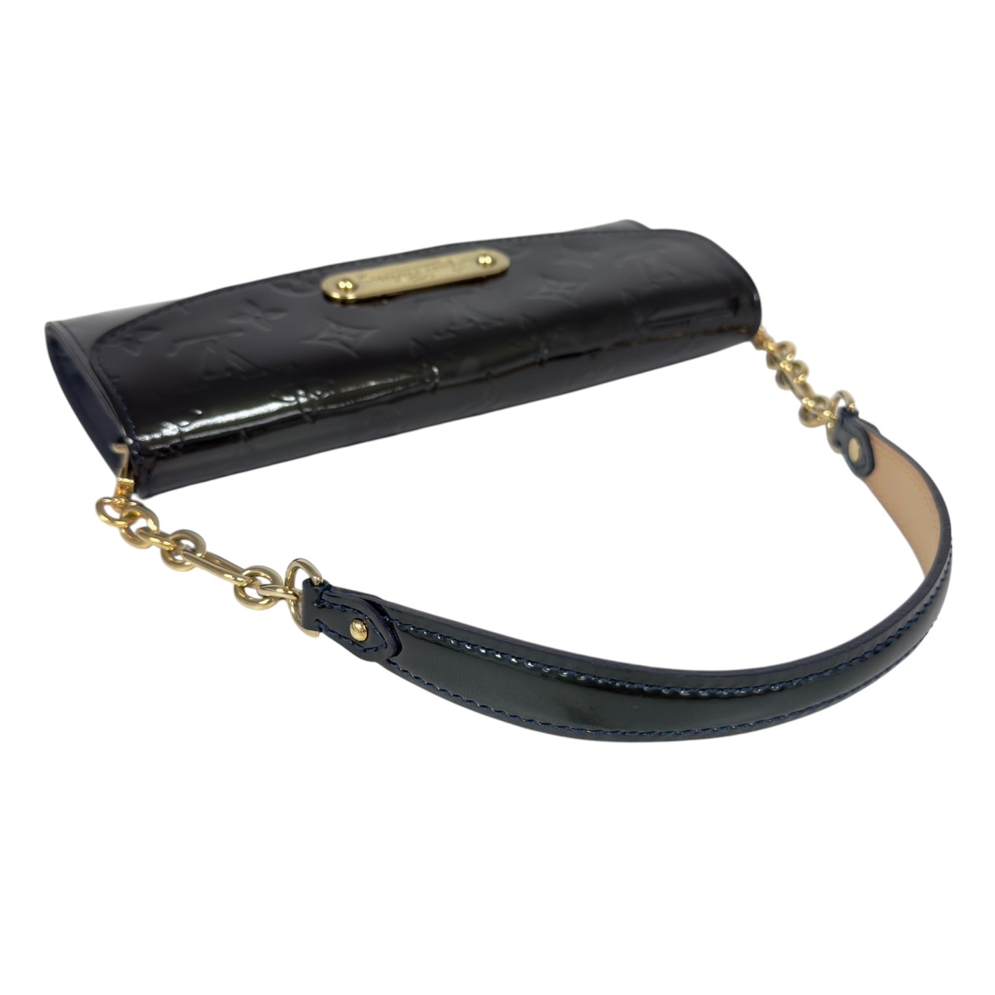 LOUIS VUITTON *自加鏈＞原裝短鏈 ＋ 無品牌鏈帶* Sunset Boulevard 漆皮 肩背包