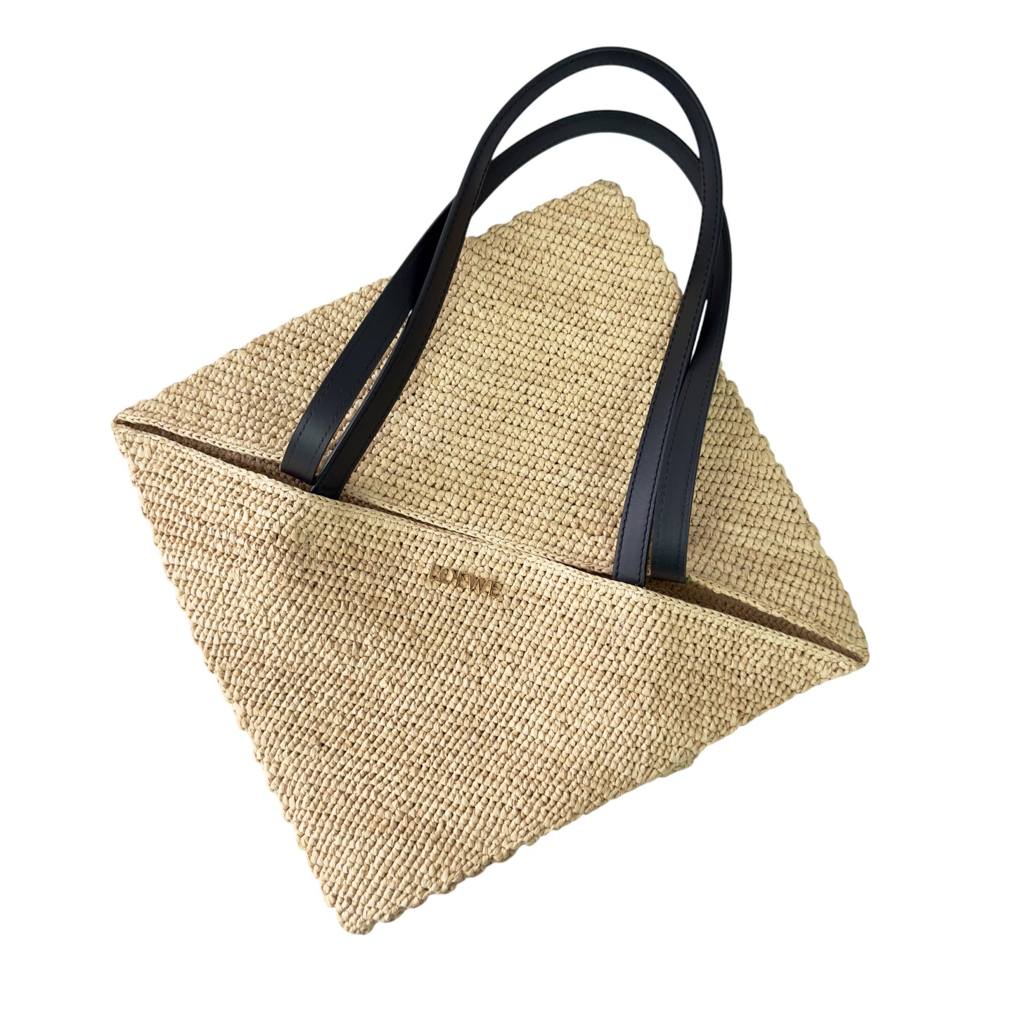 LOEWE Puzzle Fold 草編 肩背包
