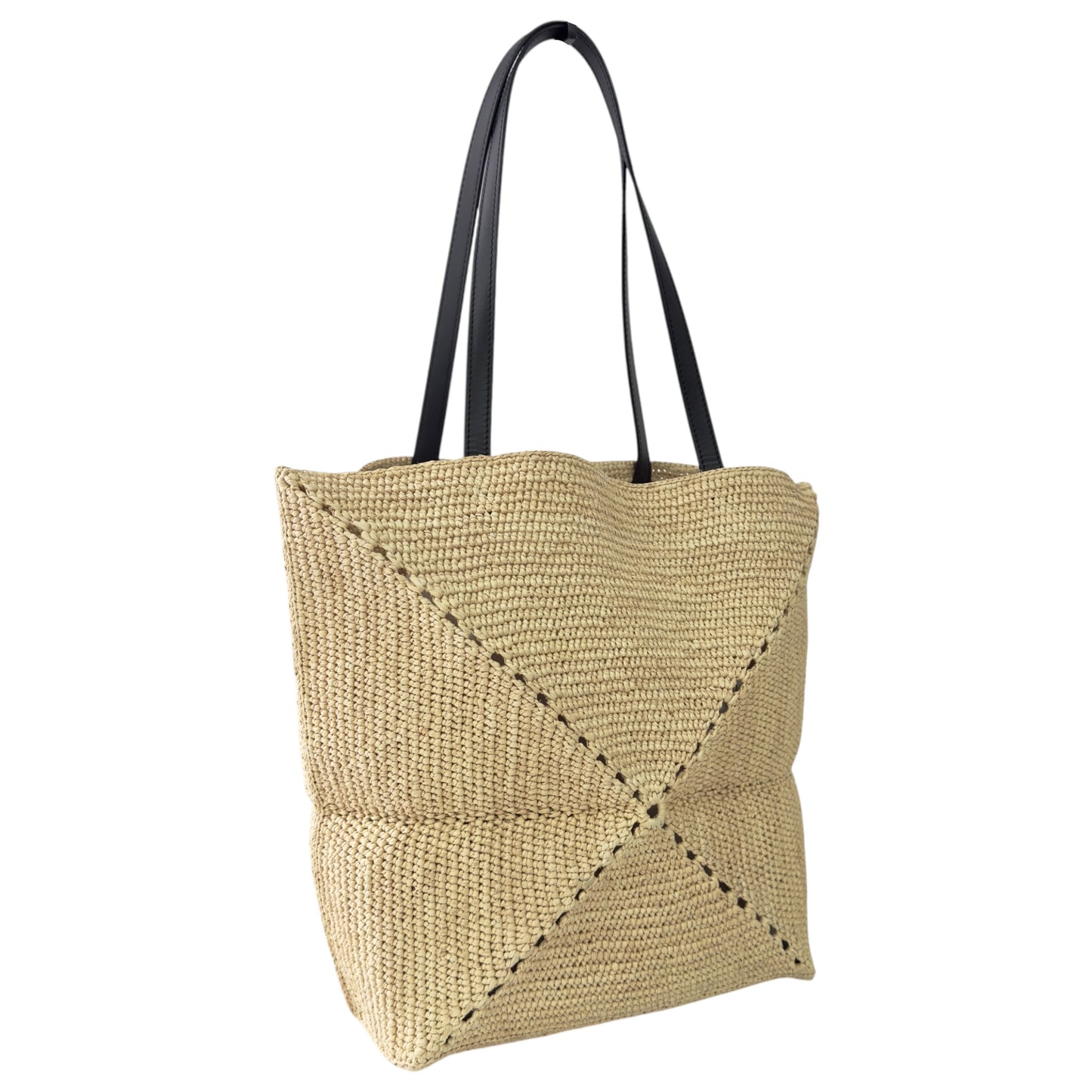 LOEWE Puzzle Fold 草編 肩背包