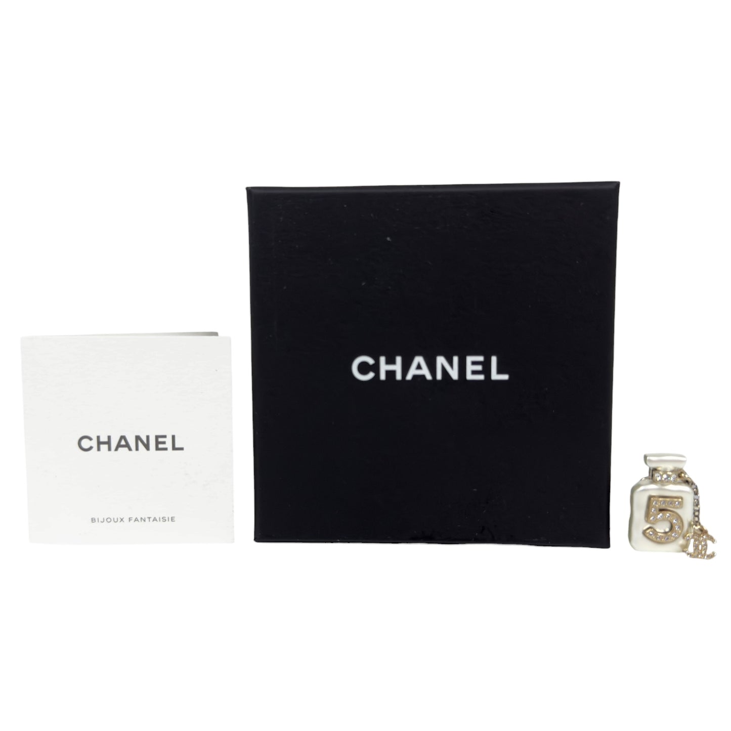 CHANEL CC 水鑽 香水瓶 胸針