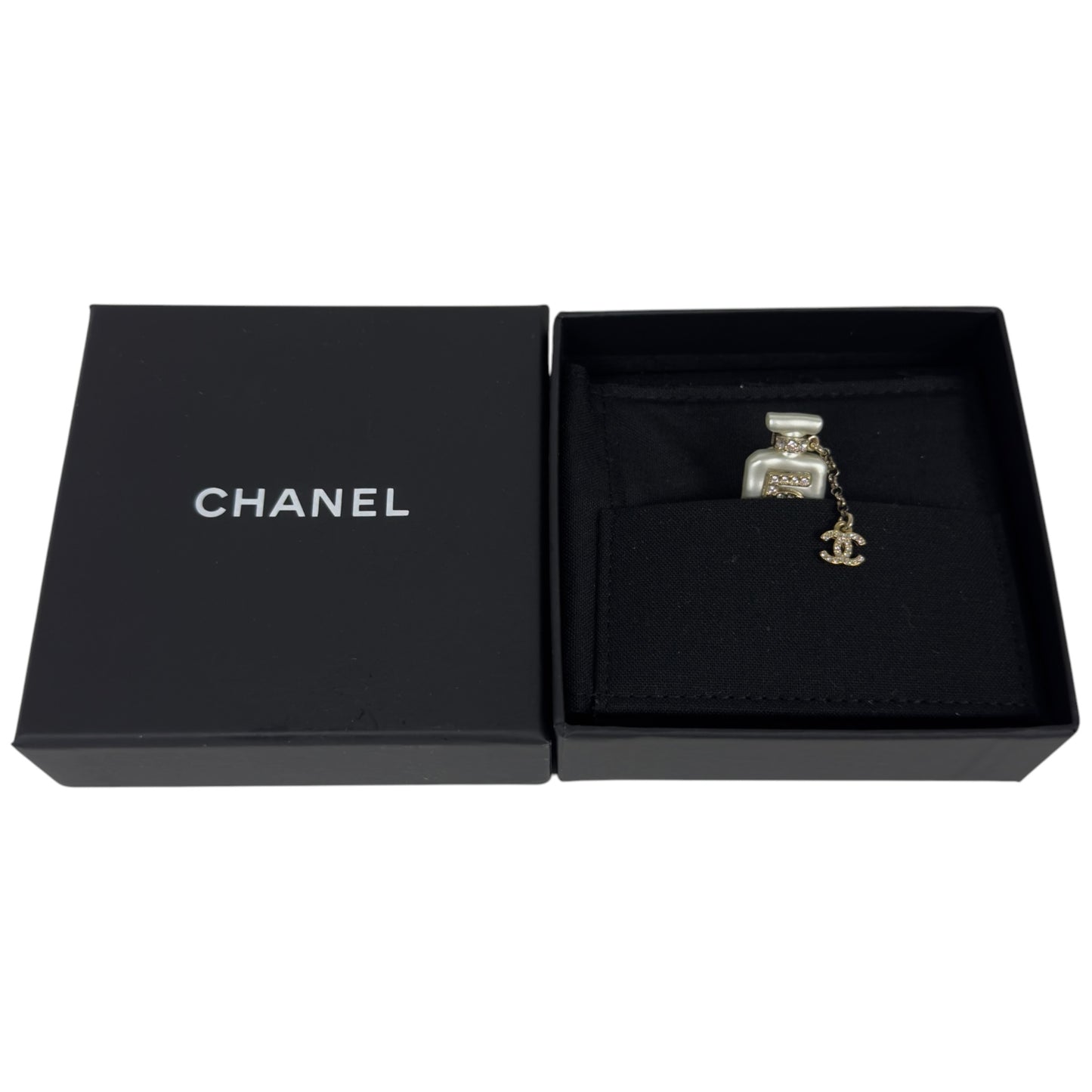 CHANEL CC 水鑽 香水瓶 胸針