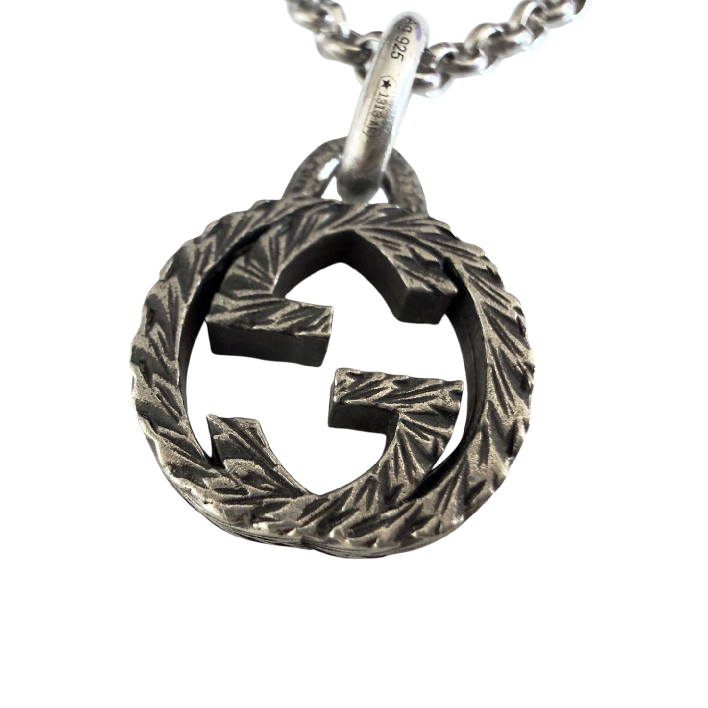 GUCCI Interlocking G 純銀 頸鏈