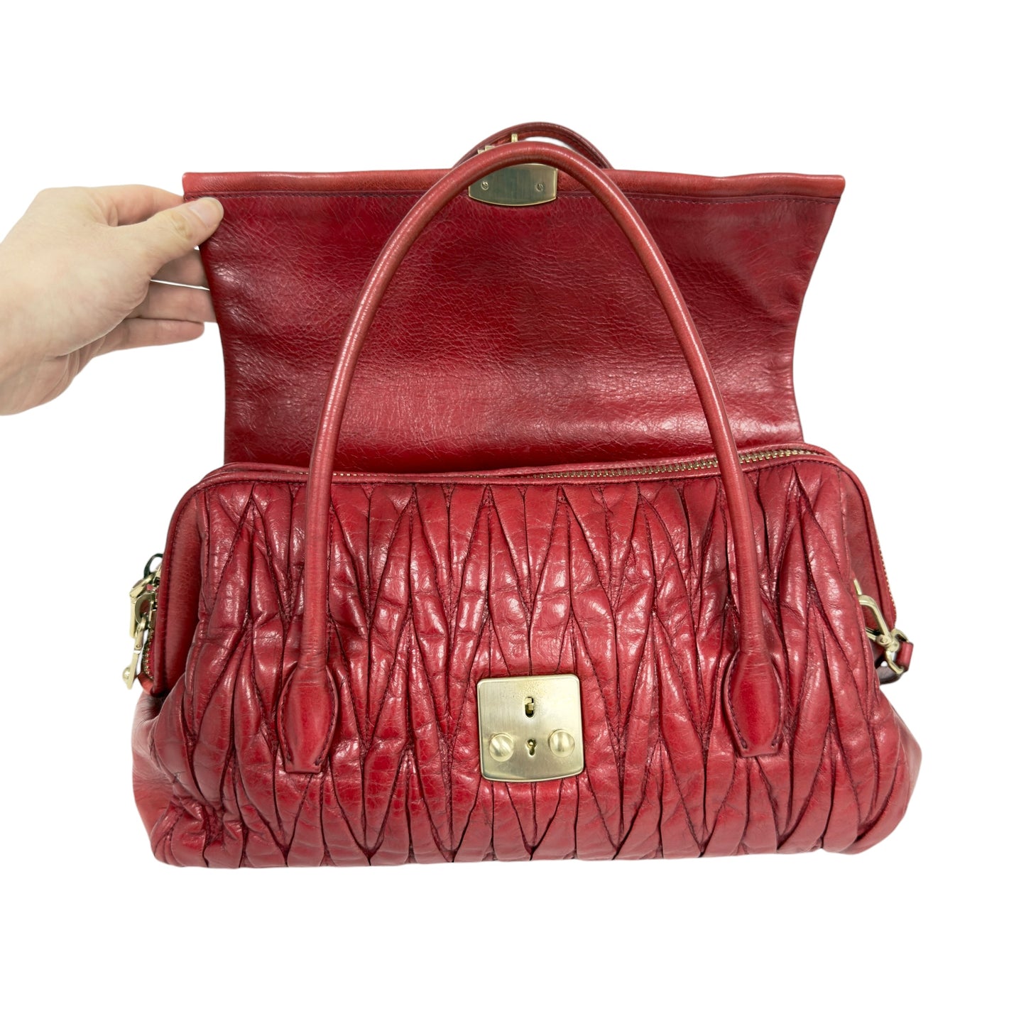 MIU MIU Matelassé 皺摺 2用包