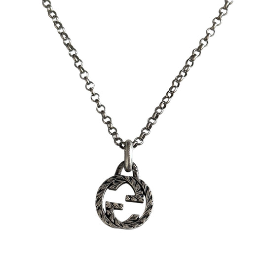 GUCCI Interlocking G 純銀 頸鏈