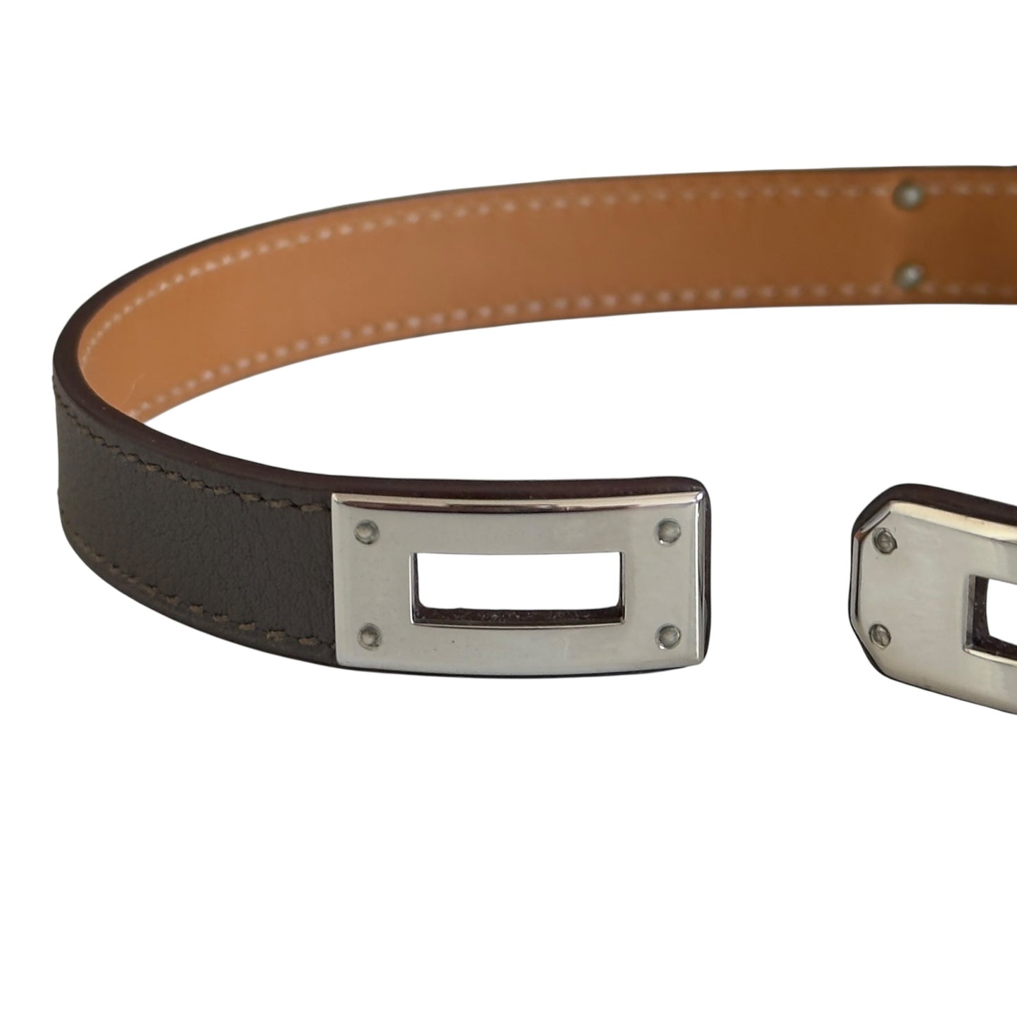 HERMES Kelly 雙圈 皮手帶 框O刻