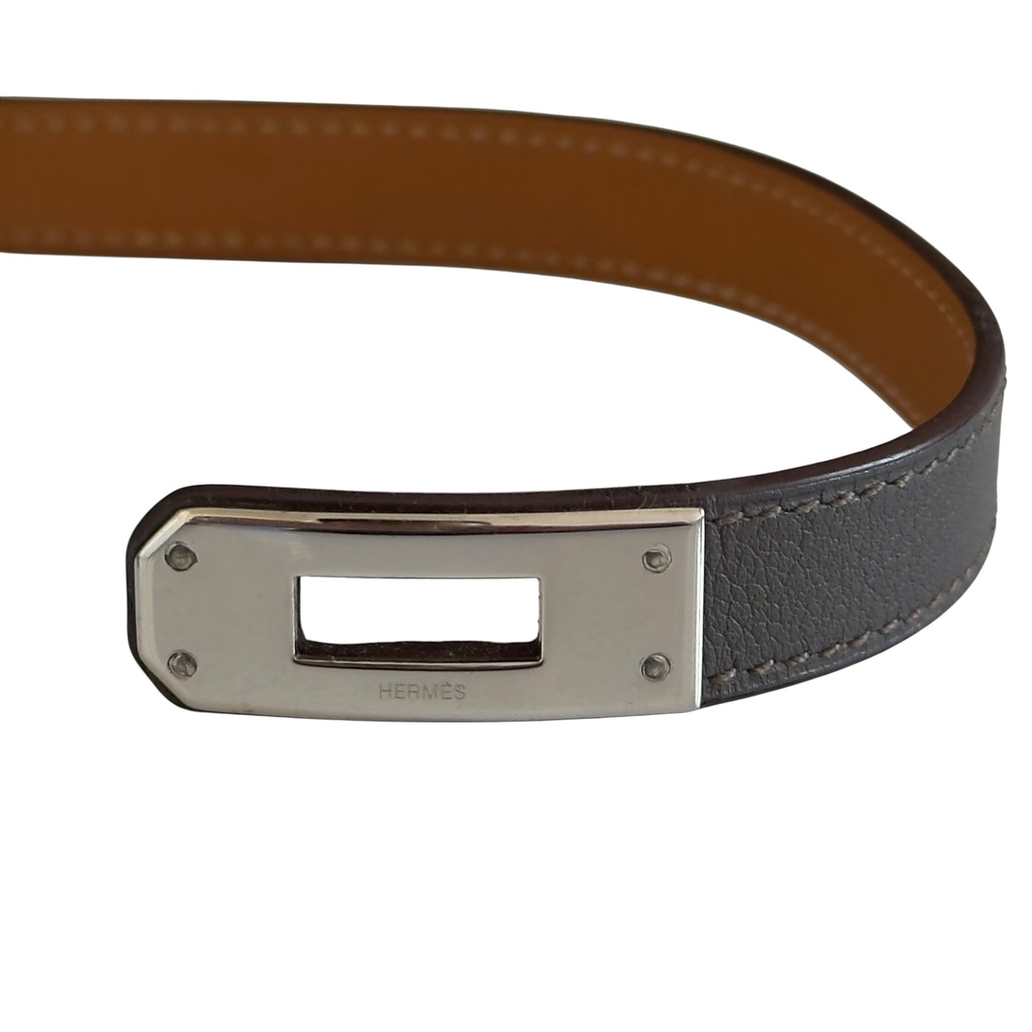 HERMES Kelly 雙圈 皮手帶 框O刻