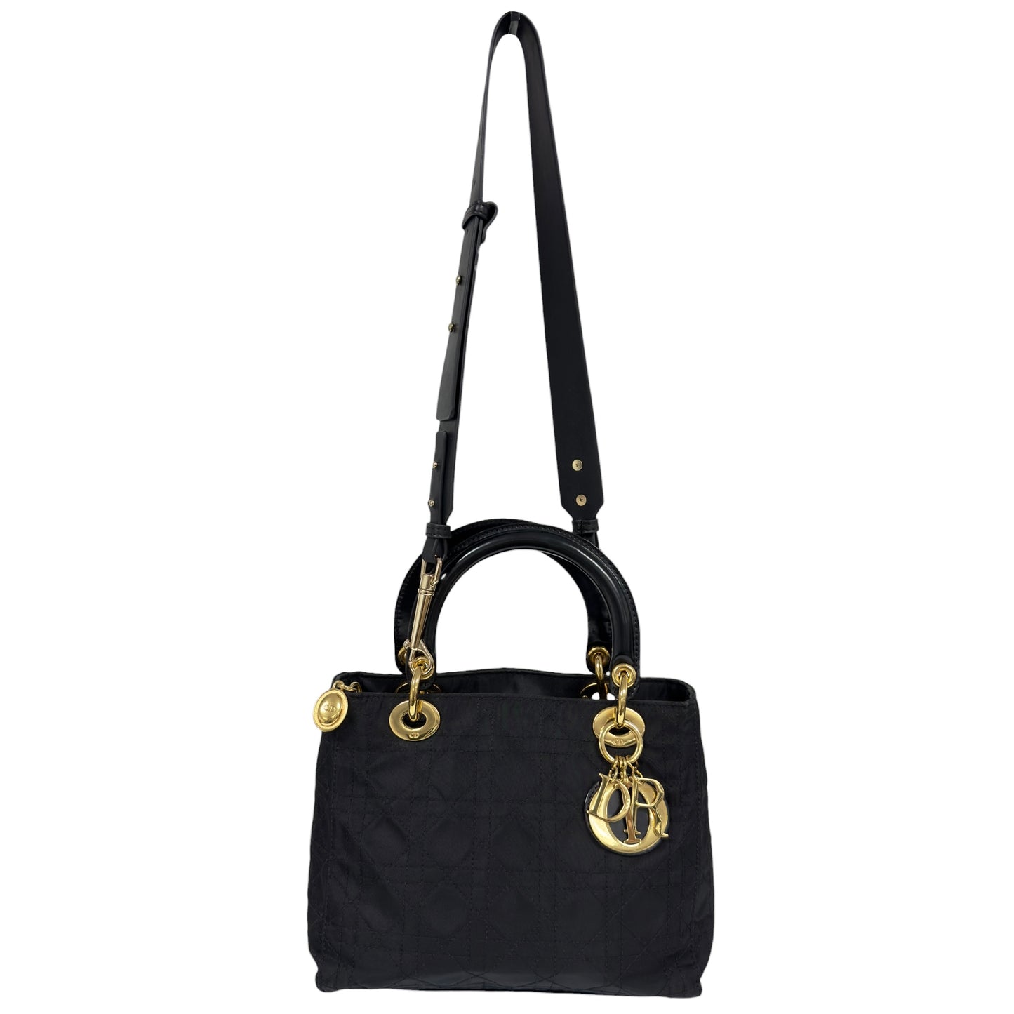DIOR *自加帶＞送無品牌肩帶* 中古 Lady Dior 2用袋