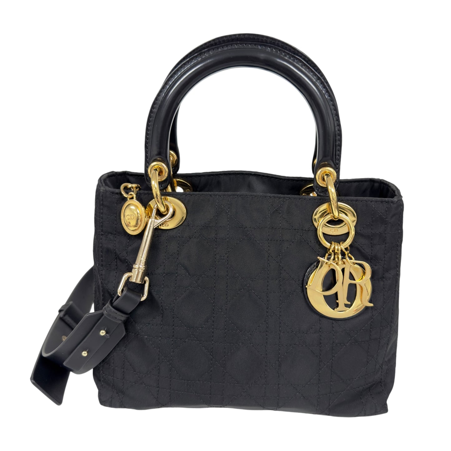 DIOR *自加帶＞送無品牌肩帶* 中古 Lady Dior 2用袋