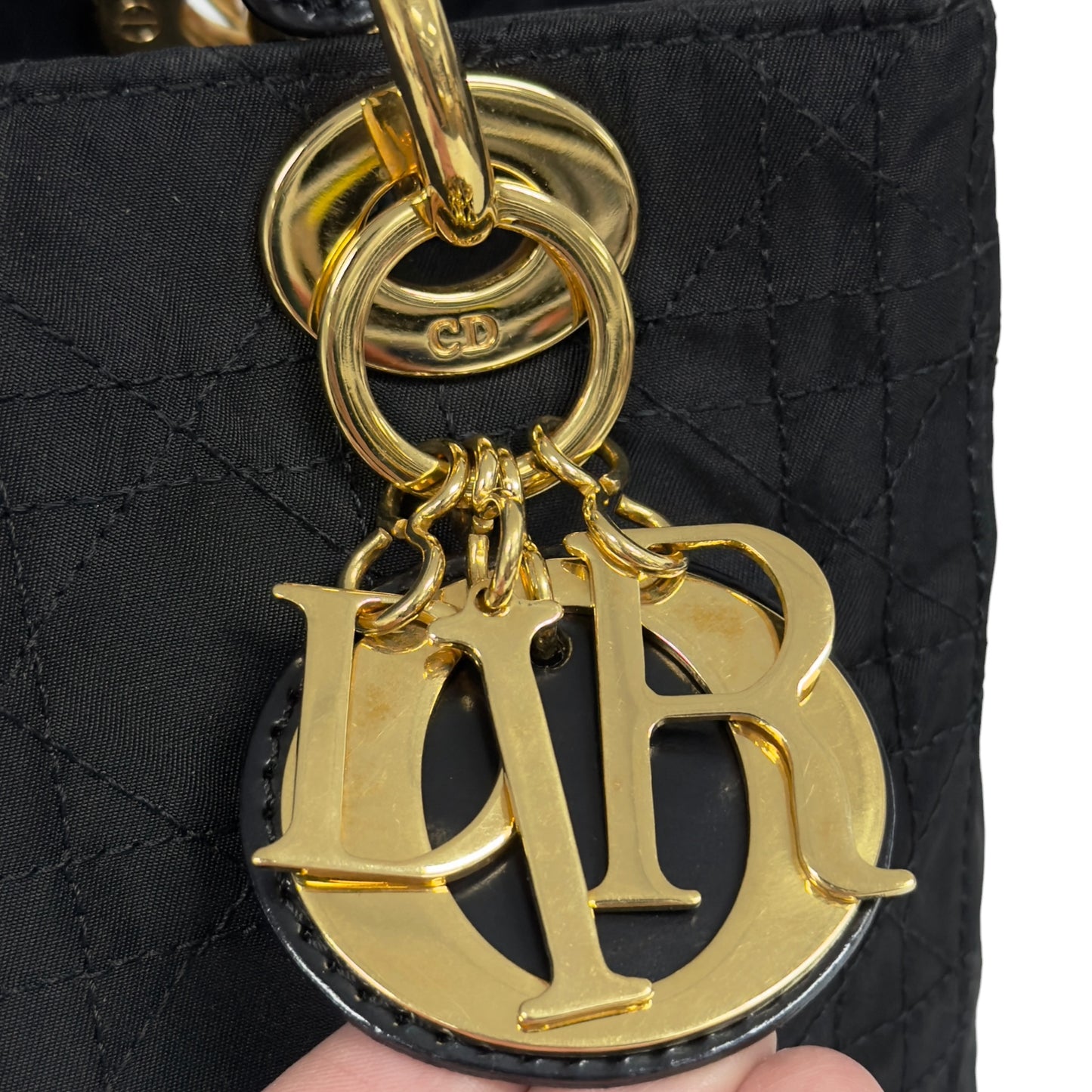 DIOR *自加帶＞送無品牌肩帶* 中古 Lady Dior 2用袋
