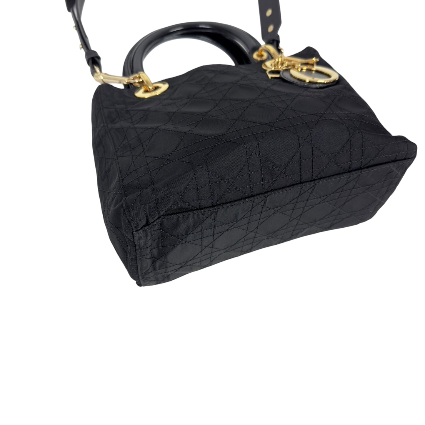 DIOR *自加帶＞送無品牌肩帶* 中古 Lady Dior 2用袋