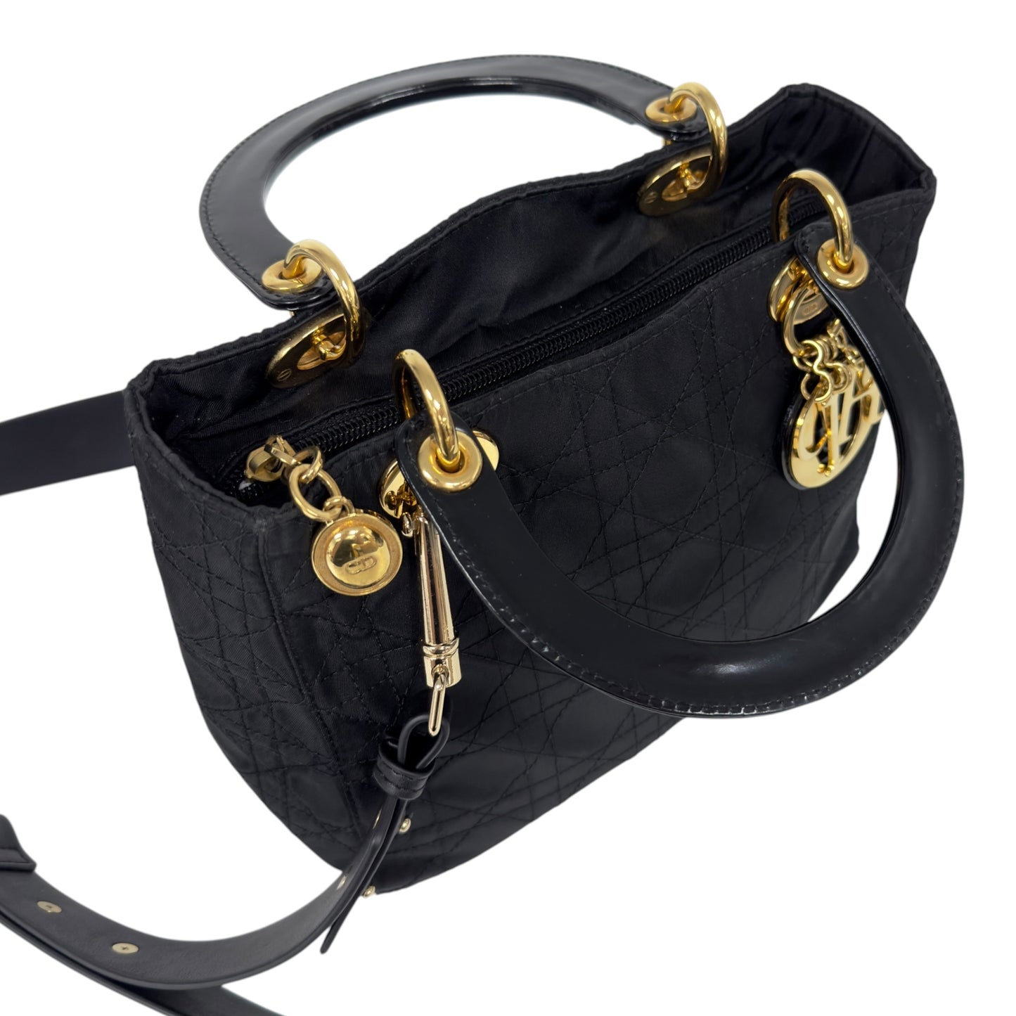 DIOR *自加帶＞送無品牌肩帶* 中古 Lady Dior 2用袋