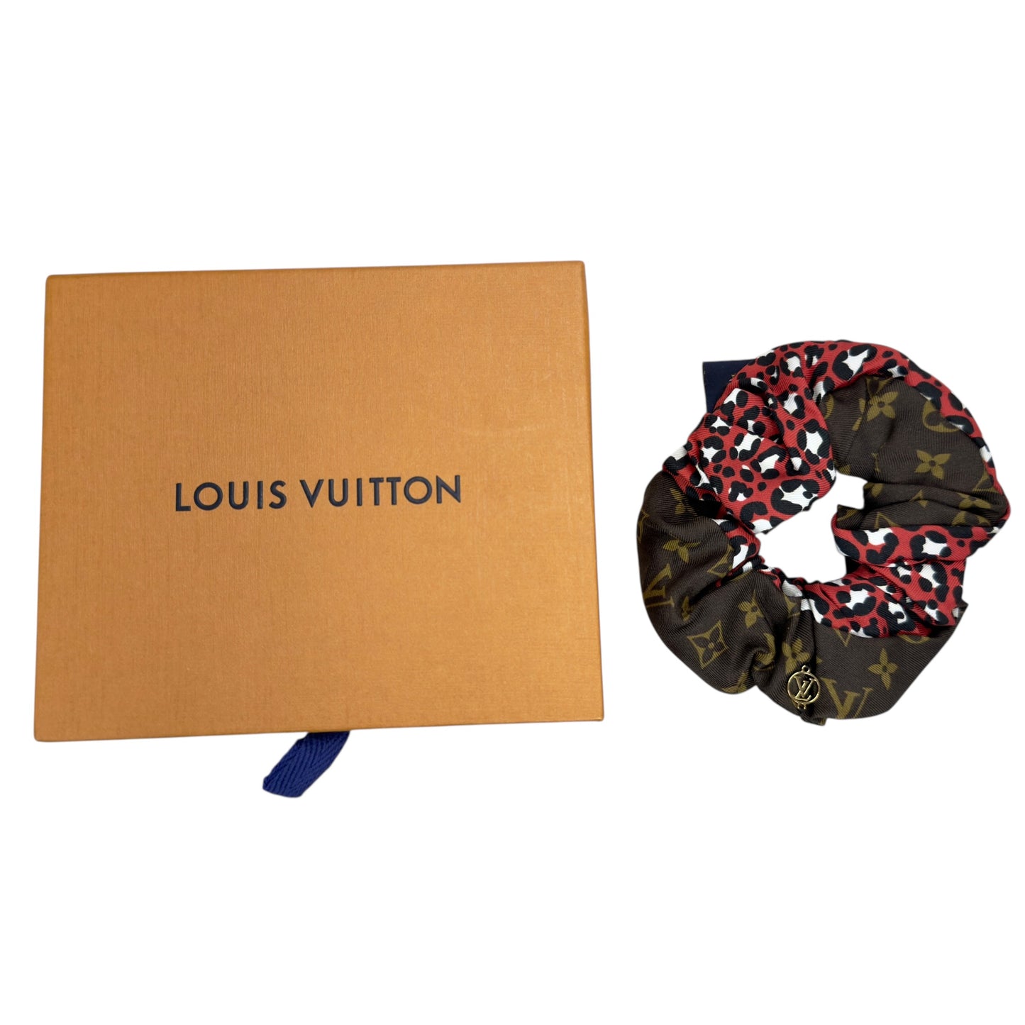 LOUIS VUITTON 老花 絲質 彈性髮圈