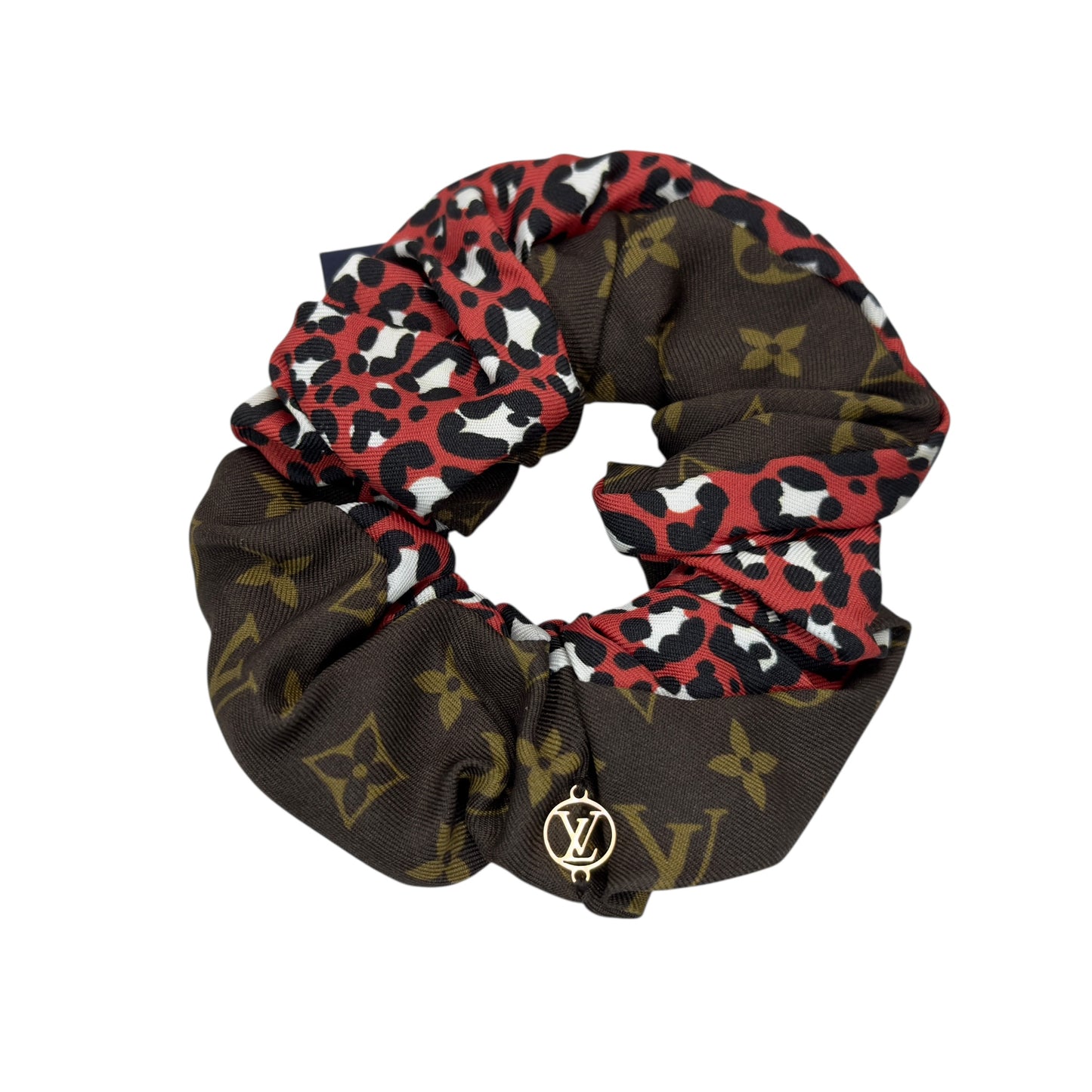 LOUIS VUITTON 老花 絲質 彈性髮圈