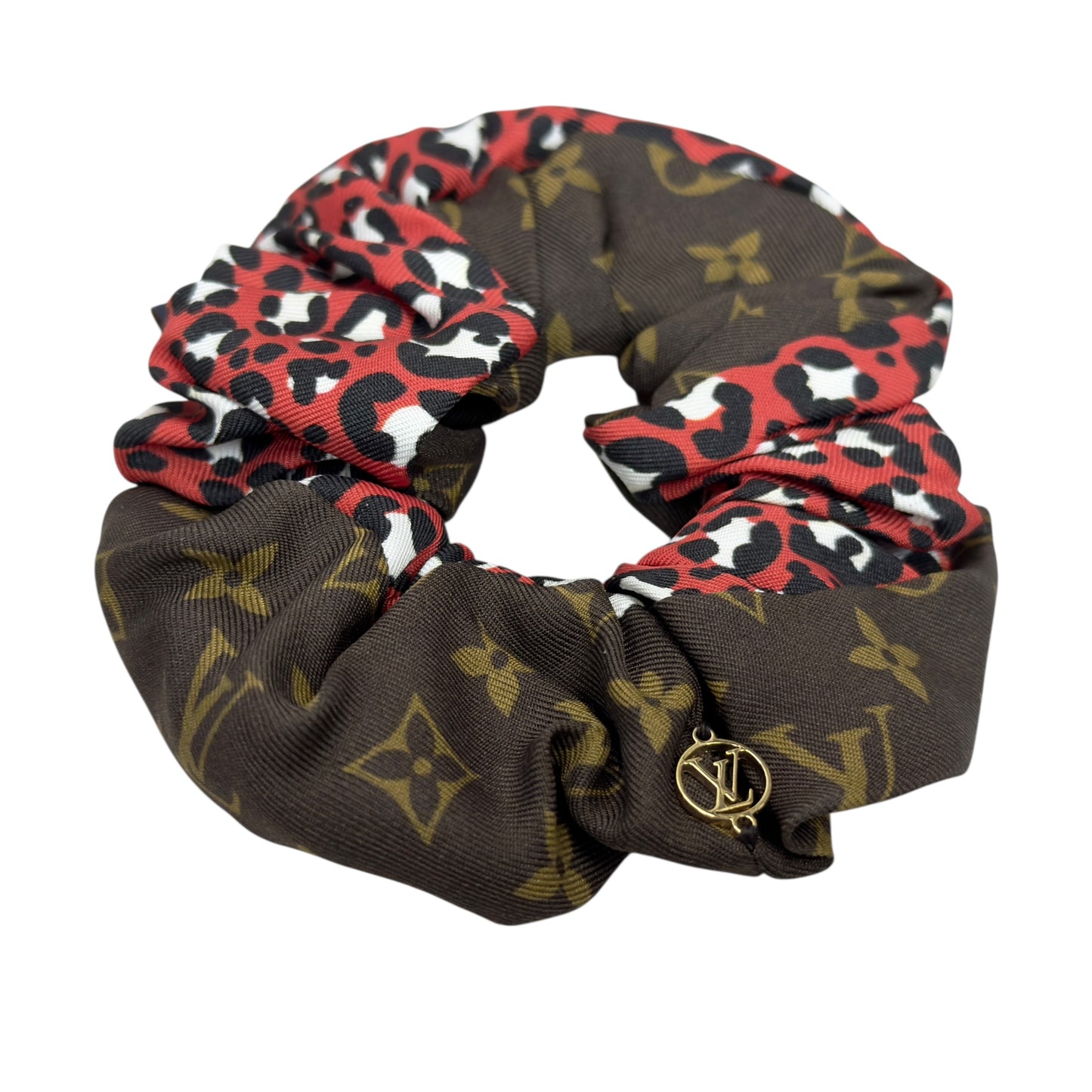 LOUIS VUITTON 老花 絲質 彈性髮圈