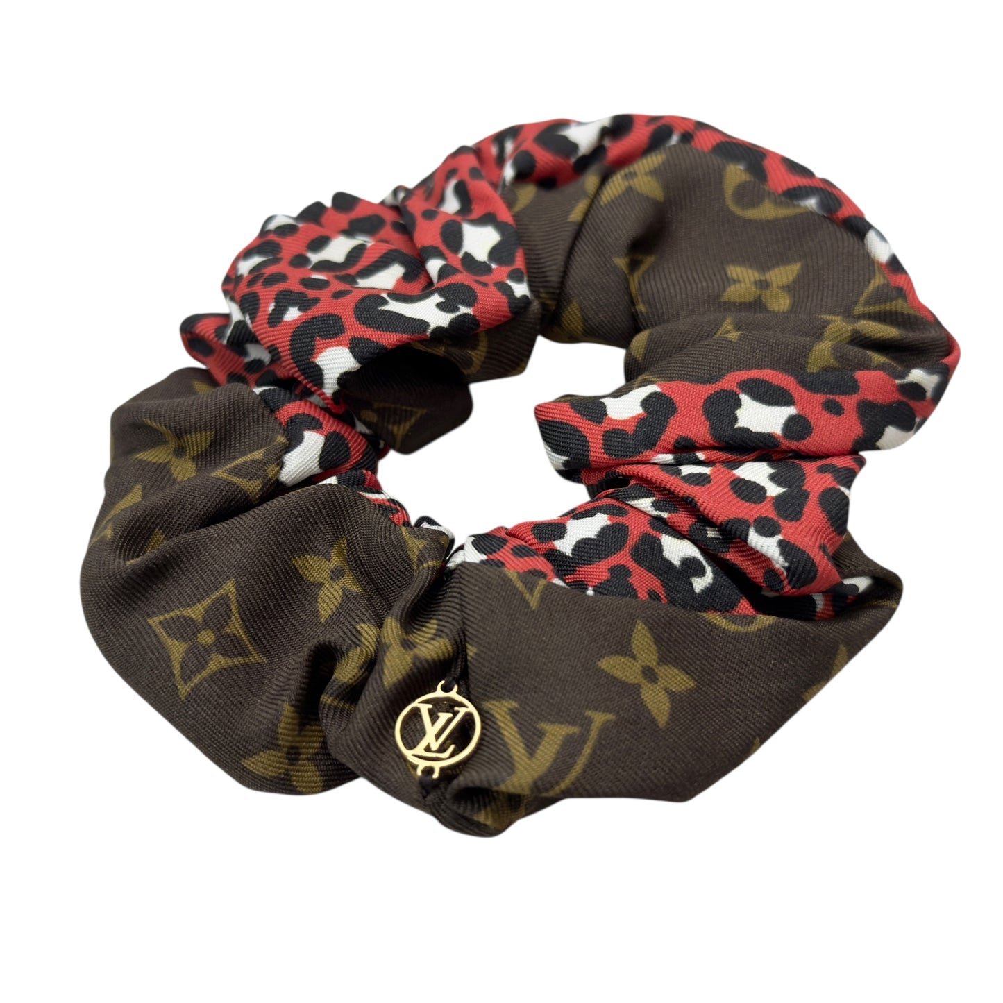 LOUIS VUITTON 老花 絲質 彈性髮圈