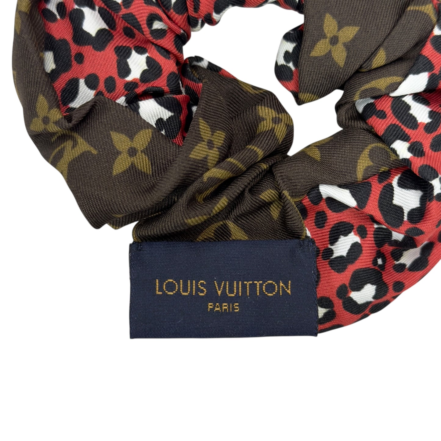 LOUIS VUITTON 老花 絲質 彈性髮圈
