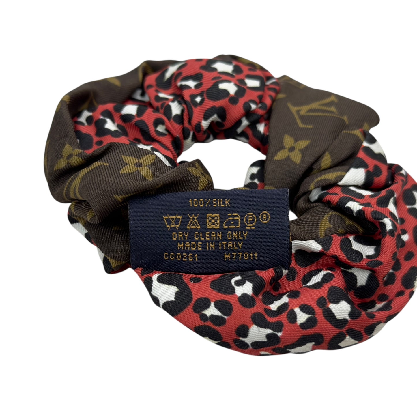 LOUIS VUITTON 老花 絲質 彈性髮圈