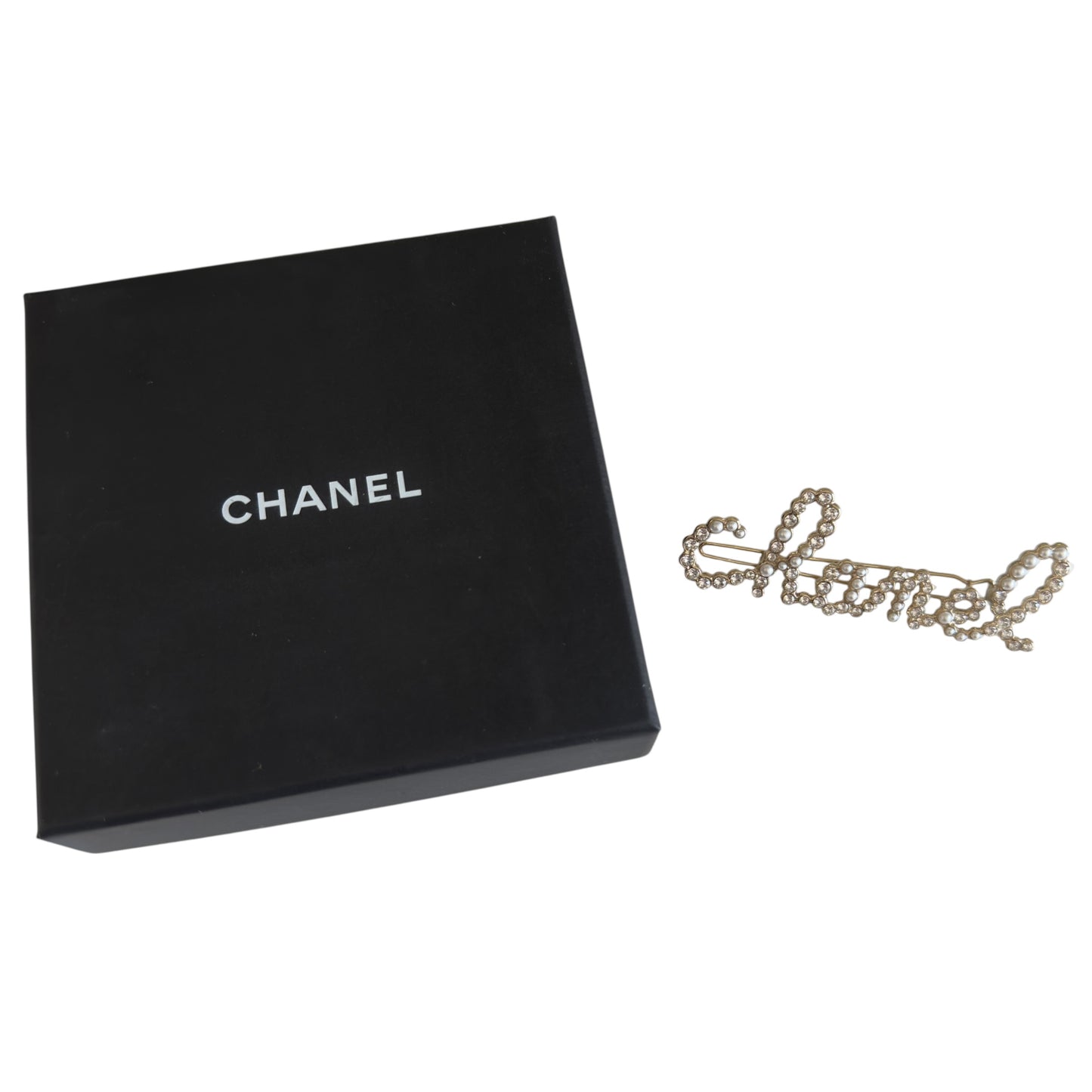 CHANEL 水鑽 珠珠 髮夾