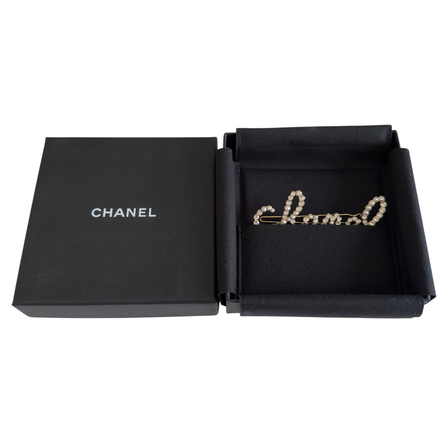 CHANEL 水鑽 珠珠 髮夾