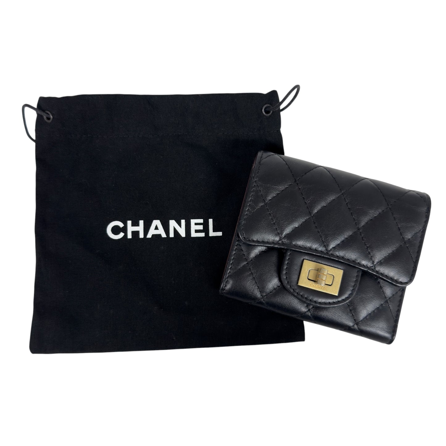 CHANEL 2.55 扭扣 短銀包