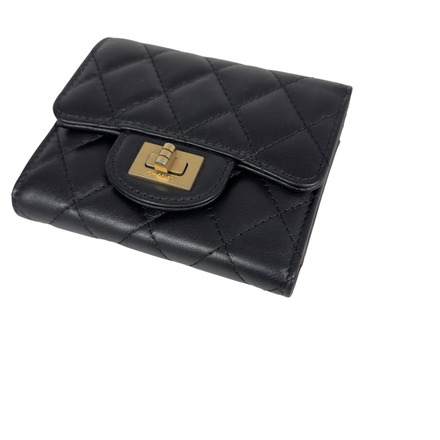CHANEL 2.55 扭扣 短銀包
