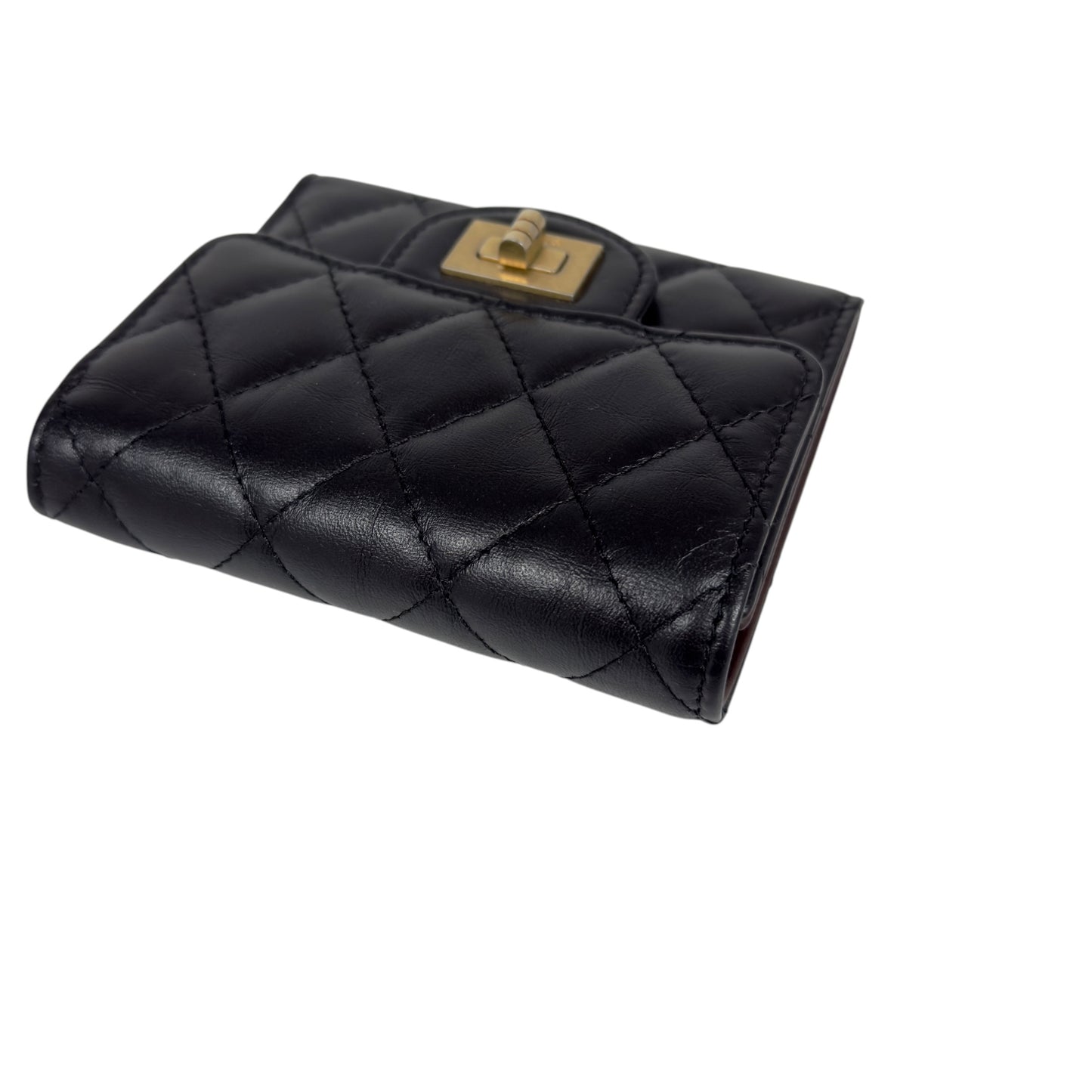 CHANEL 2.55 扭扣 短銀包