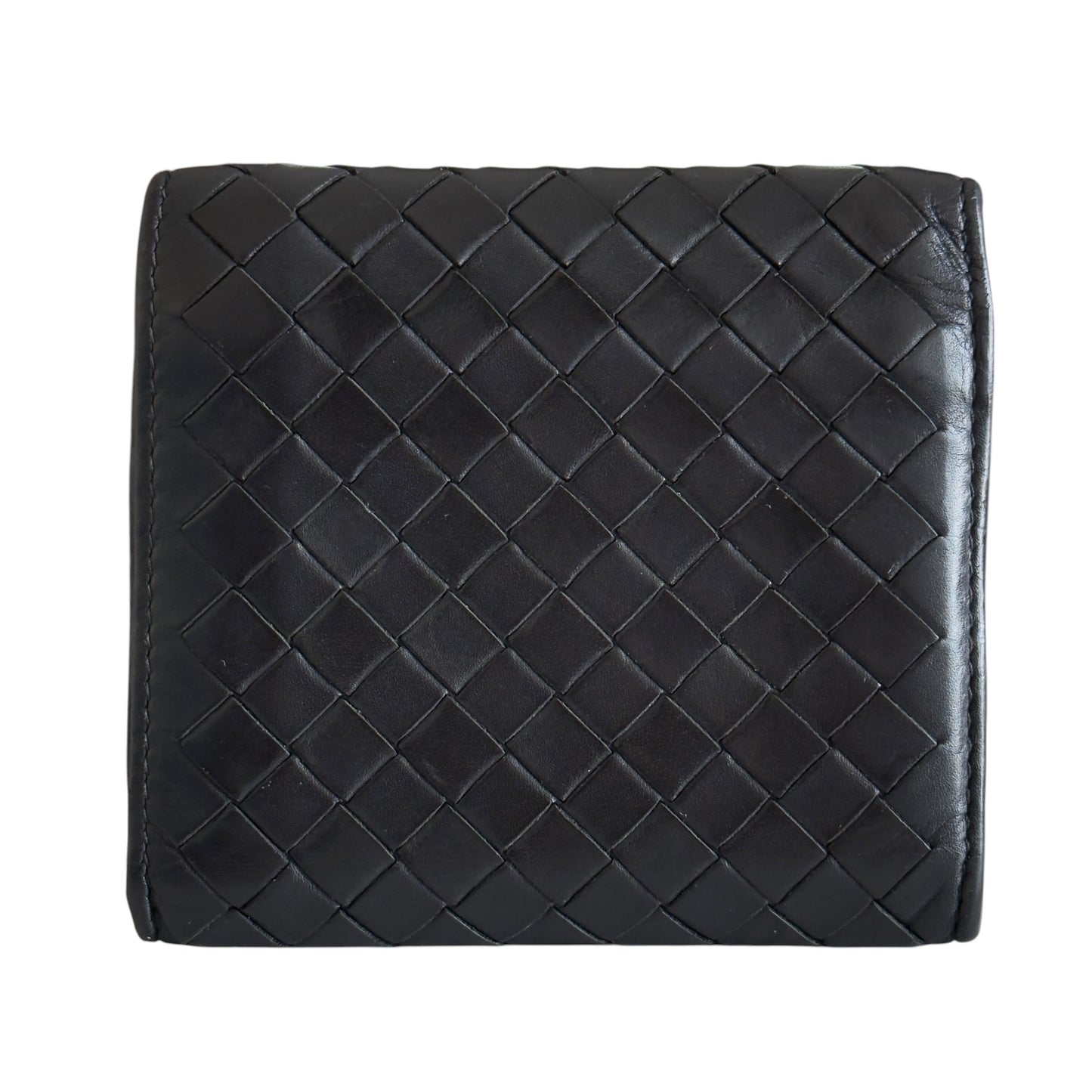 BOTTEGA VENETA 織皮 短銀包