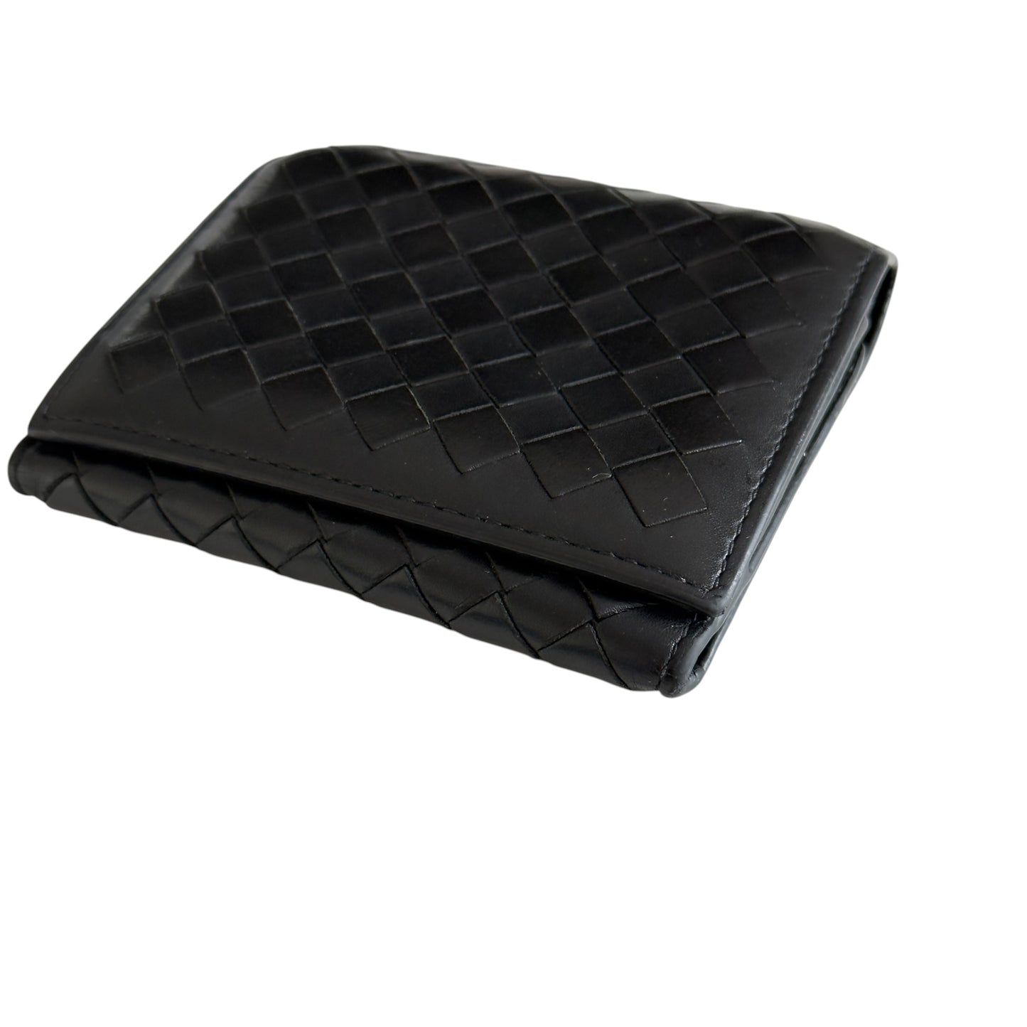 BOTTEGA VENETA 織皮 短銀包