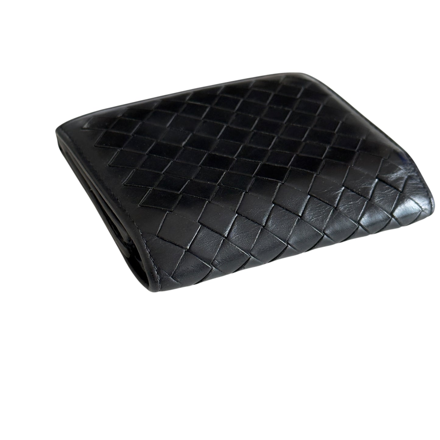 BOTTEGA VENETA 織皮 短銀包