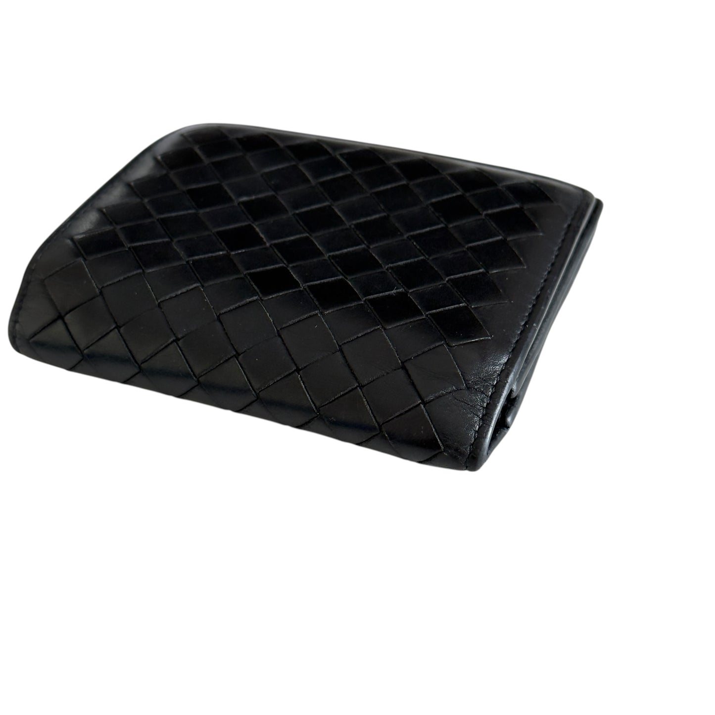 BOTTEGA VENETA 織皮 短銀包