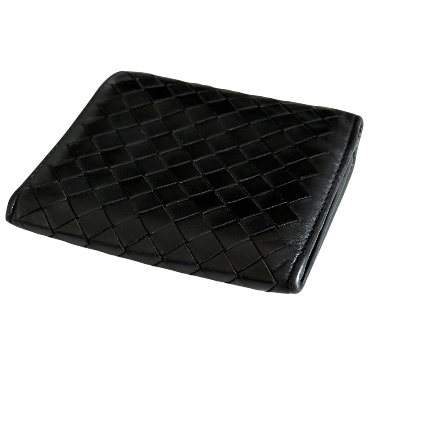 BOTTEGA VENETA 織皮 短銀包
