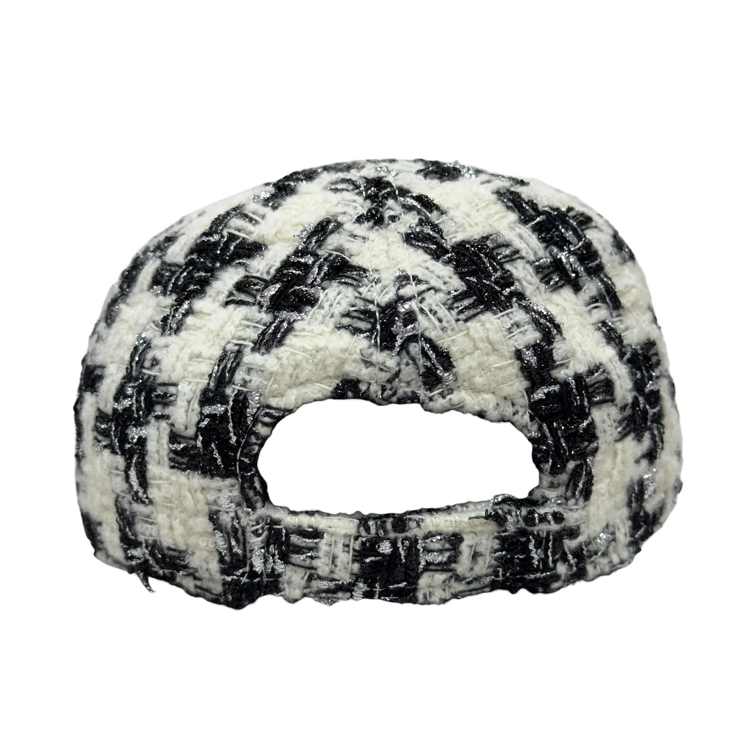 CHANEL CC 粗花呢 閃閃銀絲 棒球帽