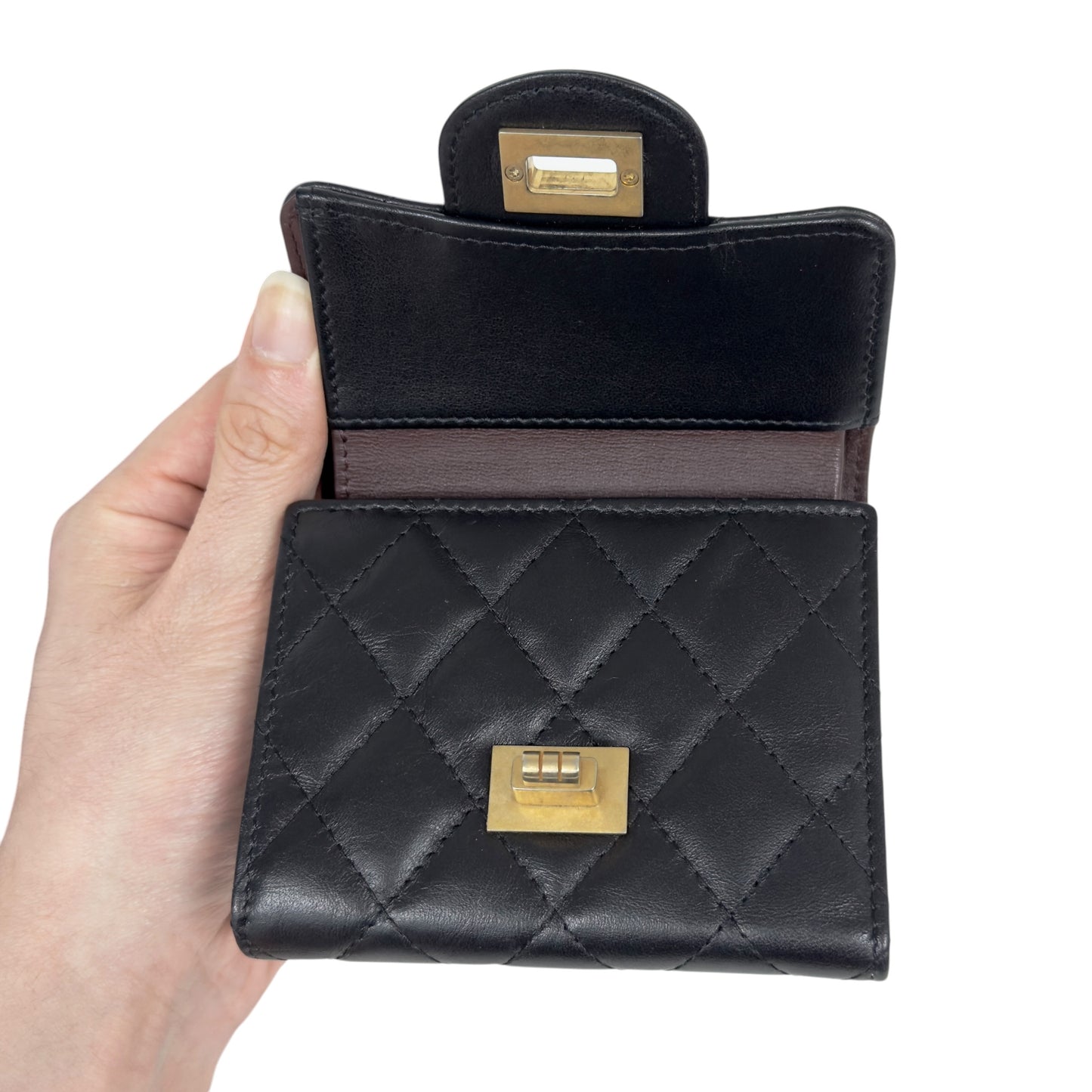 CHANEL 2.55 扭扣 短銀包