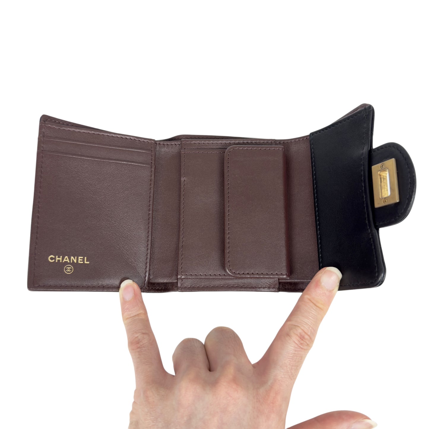 CHANEL 2.55 扭扣 短銀包