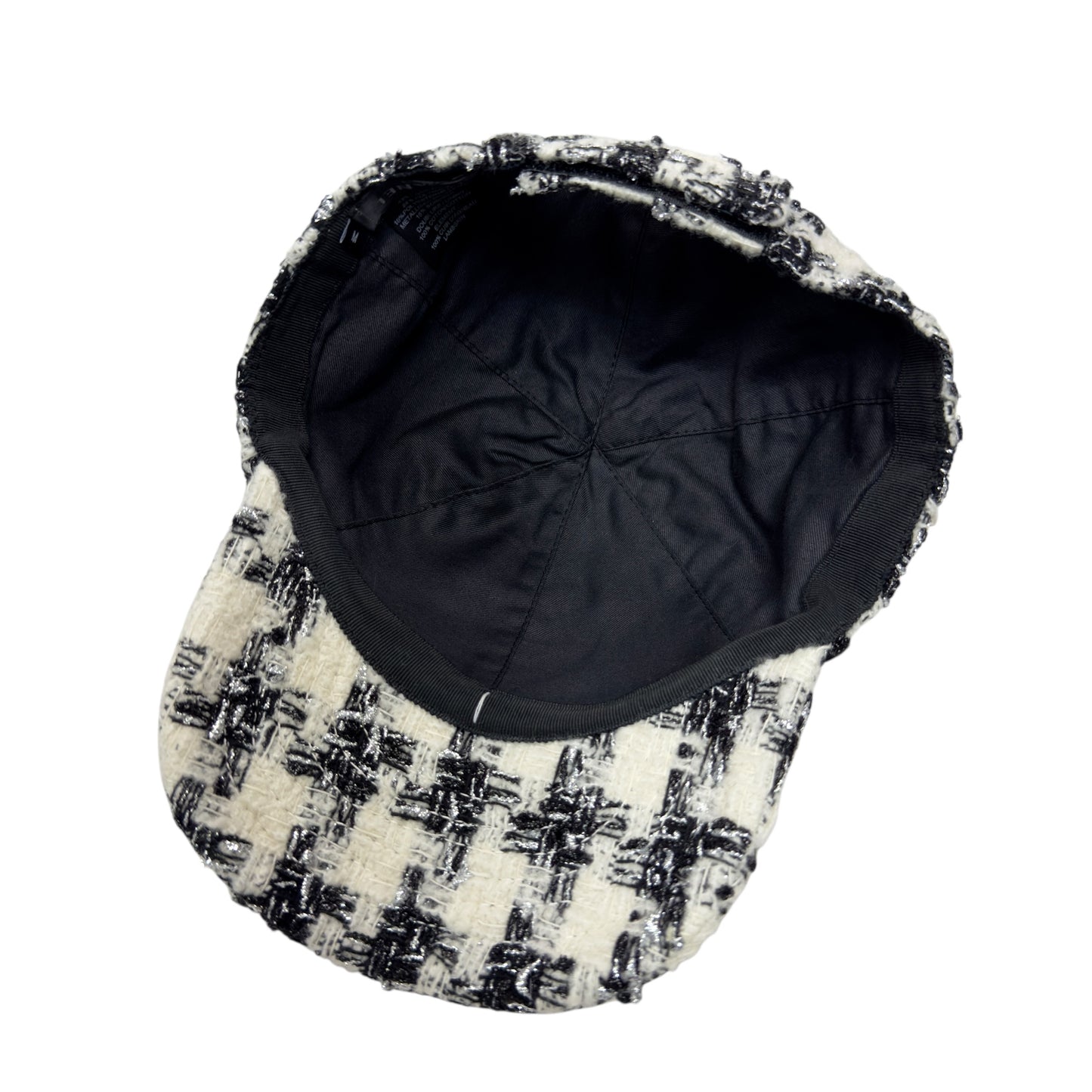 CHANEL CC 粗花呢 閃閃銀絲 棒球帽