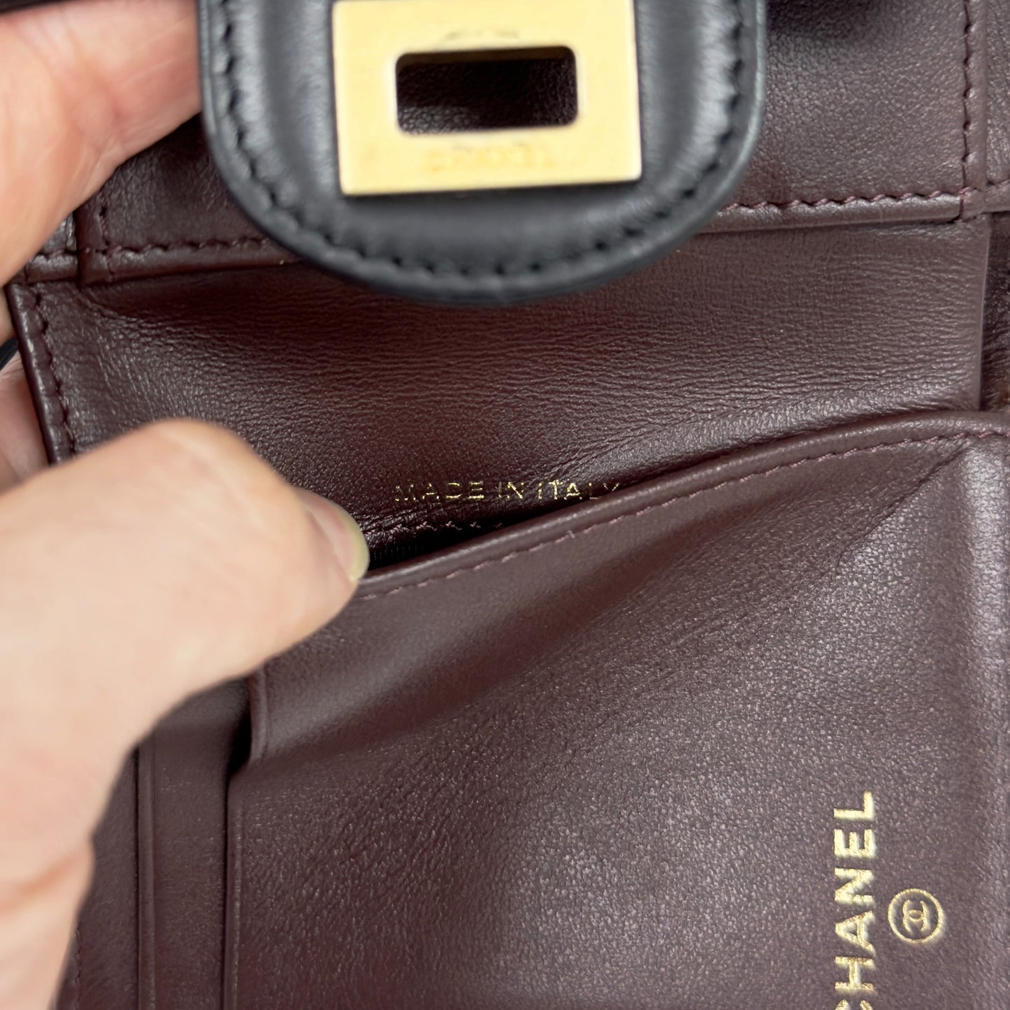 CHANEL 2.55 扭扣 短銀包