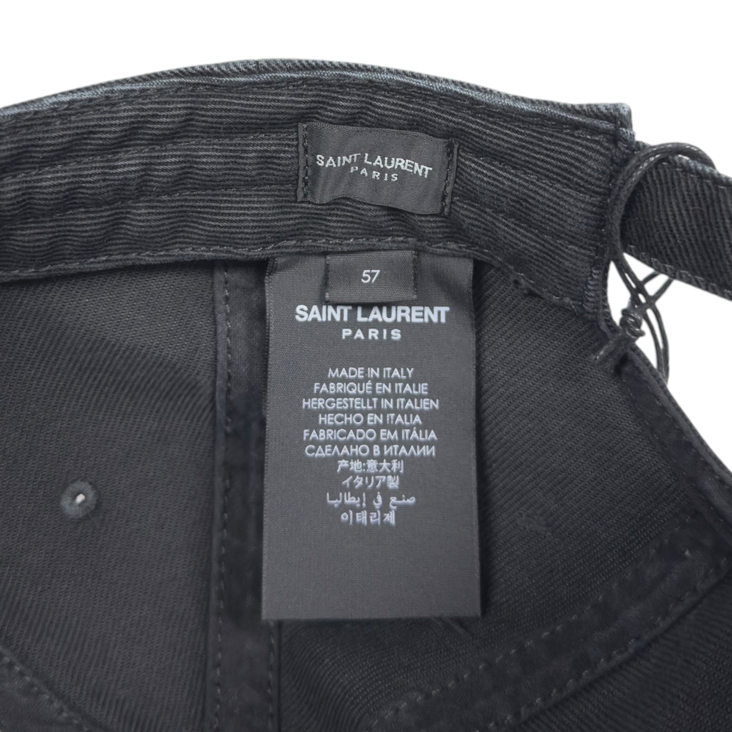 SAINT LAURENT YSL 洗水牛仔 棒球帽