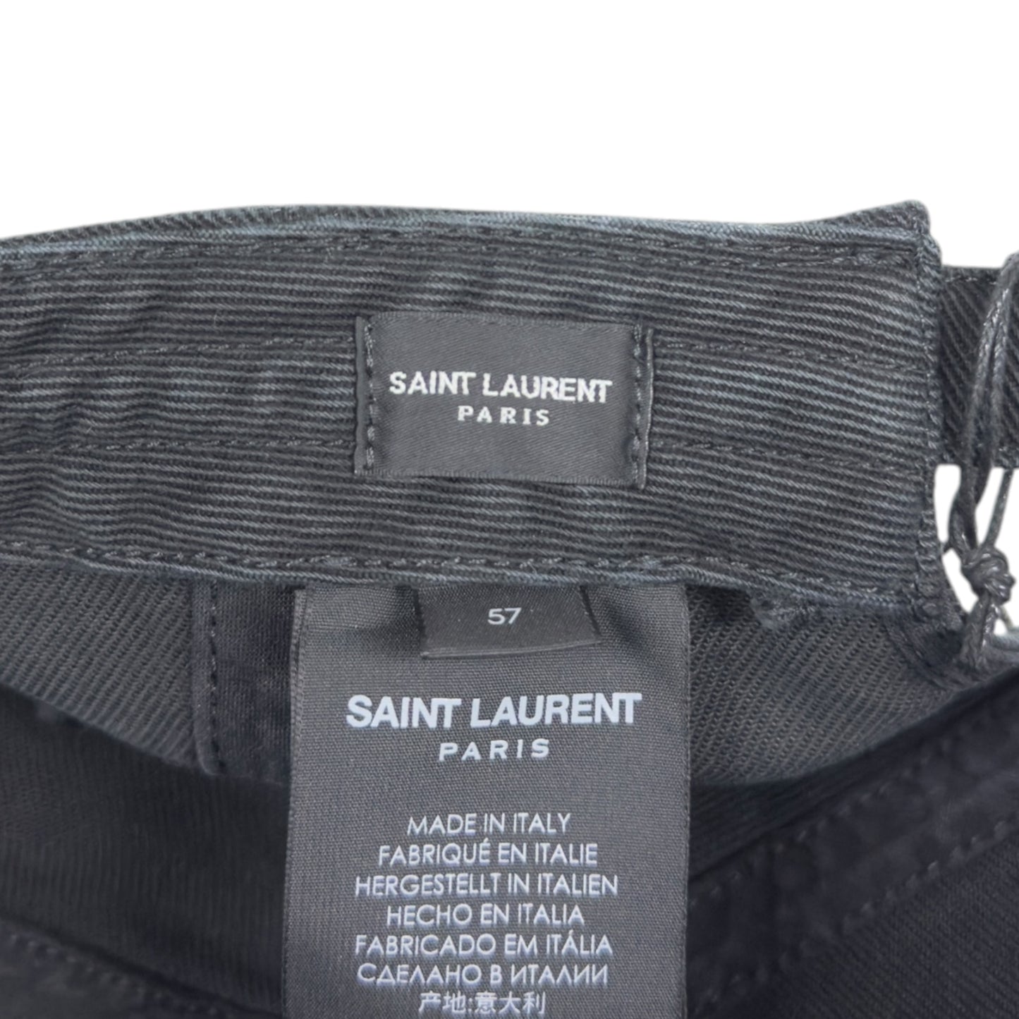 SAINT LAURENT YSL 洗水牛仔 棒球帽