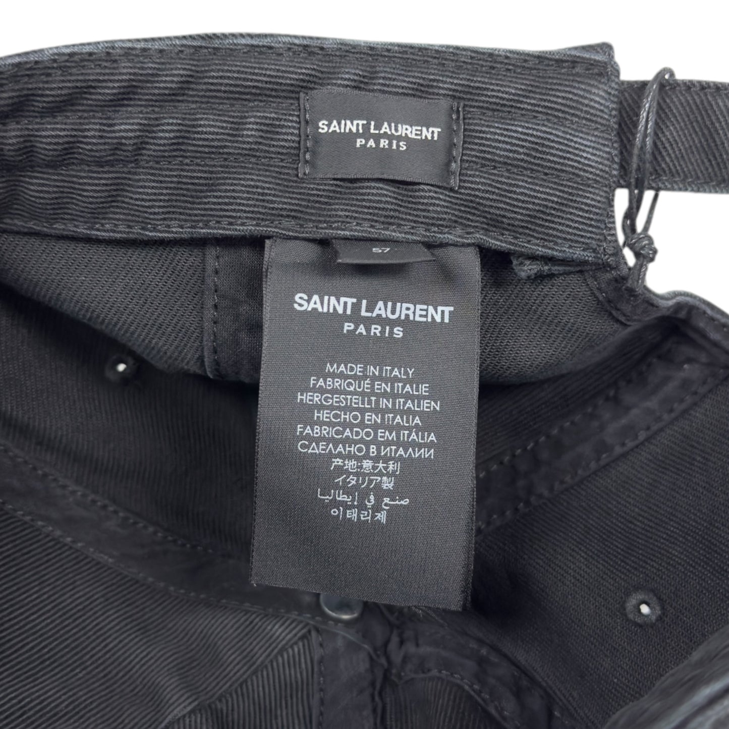 SAINT LAURENT YSL 洗水牛仔 棒球帽