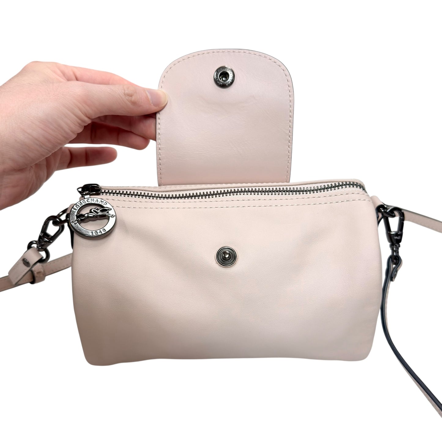 LONGCHAMP Pliage 皮革 斜揹袋