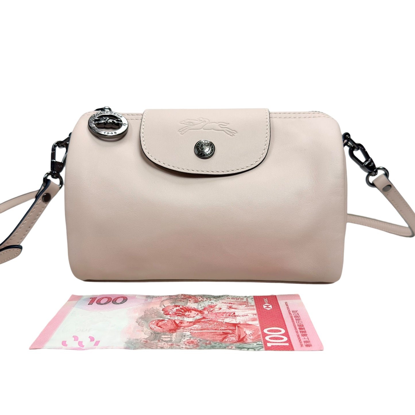 LONGCHAMP Pliage 皮革 斜揹袋