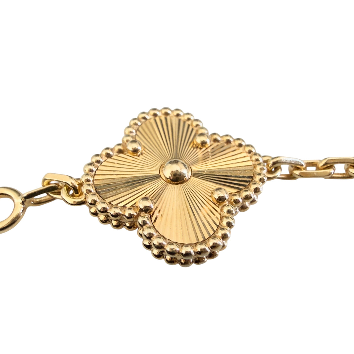 VAN CLEEF & ARPELS Vintage Alhambra 鐳射 5花 手鍊