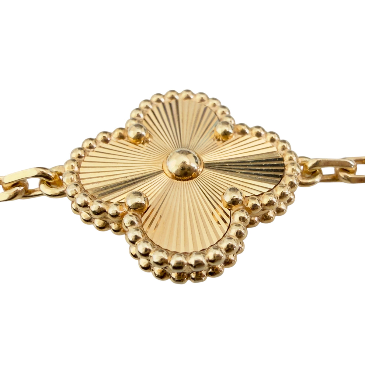 VAN CLEEF & ARPELS Vintage Alhambra 鐳射 5花 手鍊