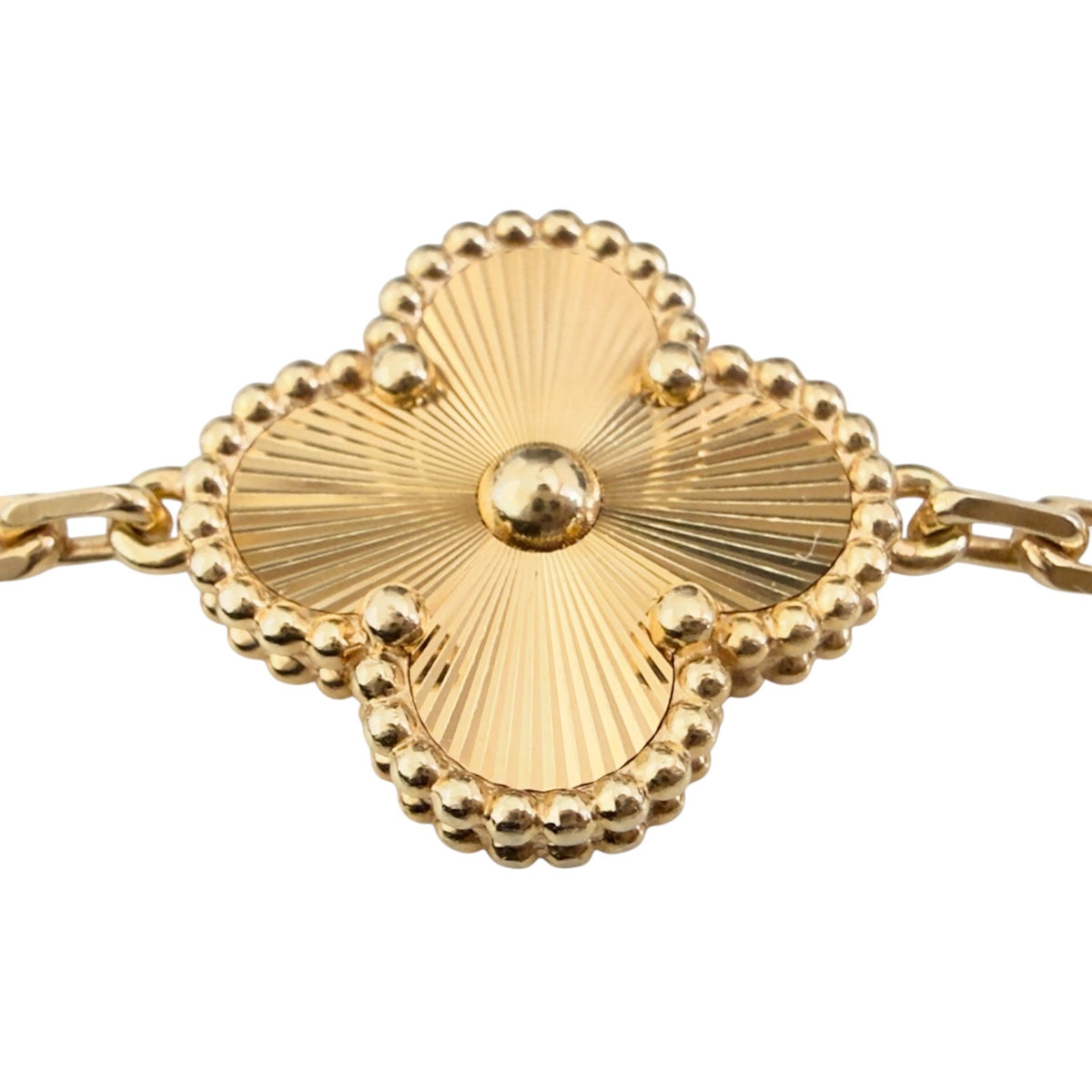VAN CLEEF & ARPELS Vintage Alhambra 鐳射 5花 手鍊