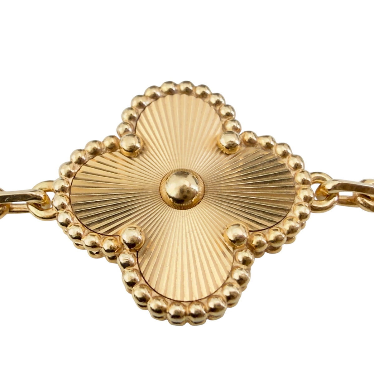 VAN CLEEF & ARPELS Vintage Alhambra 鐳射 5花 手鍊