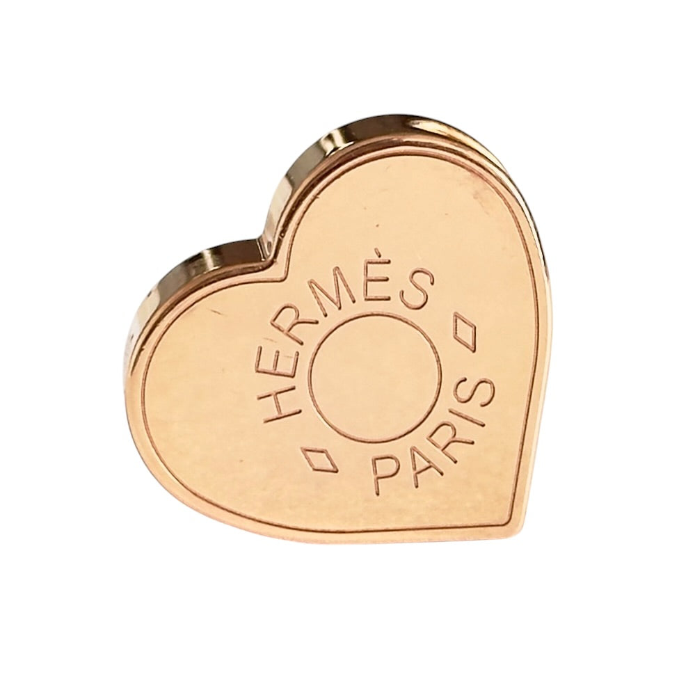 HERMES *送無品牌頸鏈* Mini Coeur twilly ring 愛心💗 多用途 絲巾扣 吊咀