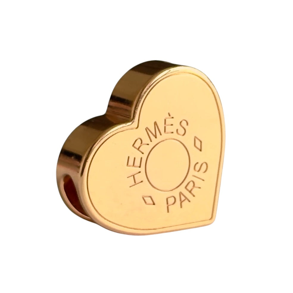 HERMES *送無品牌頸鏈* Mini Coeur twilly ring 愛心💗 多用途 絲巾扣 吊咀