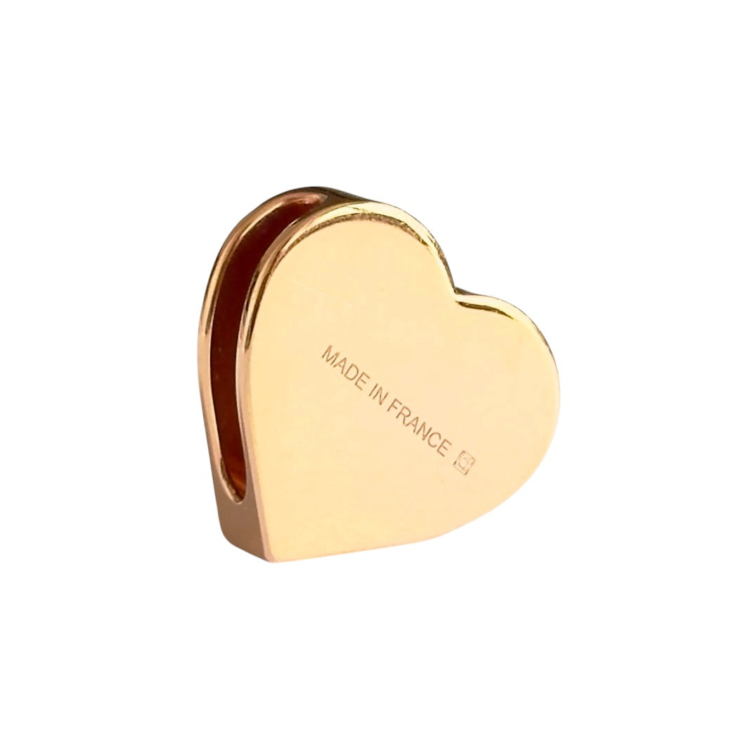 HERMES *送無品牌頸鏈* Mini Coeur twilly ring 愛心💗 多用途 絲巾扣 吊咀